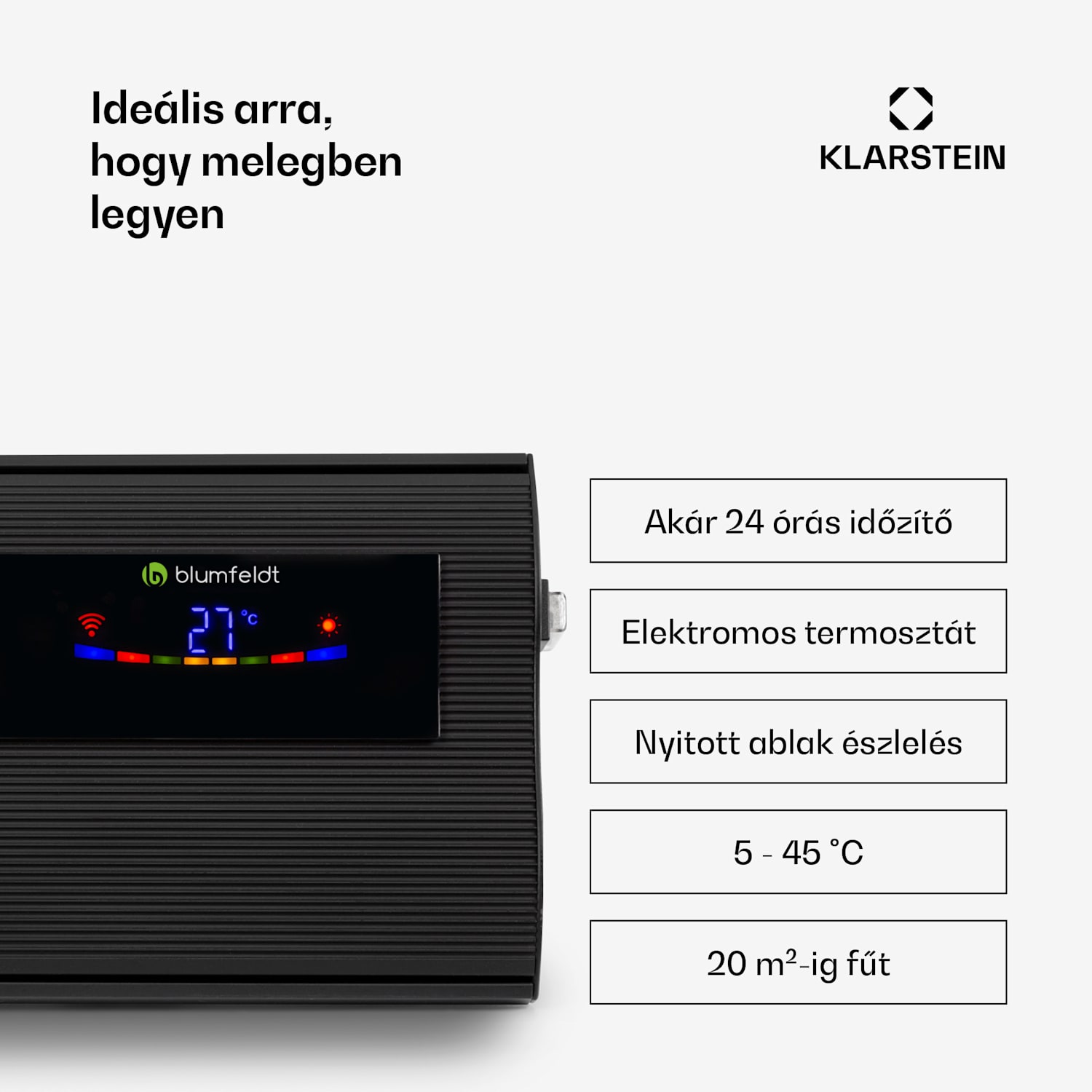 Cosmic Beam Smart 24, infravörös hősugárzó, 2400 W, vezérlés applikáción keresztül, fekete 