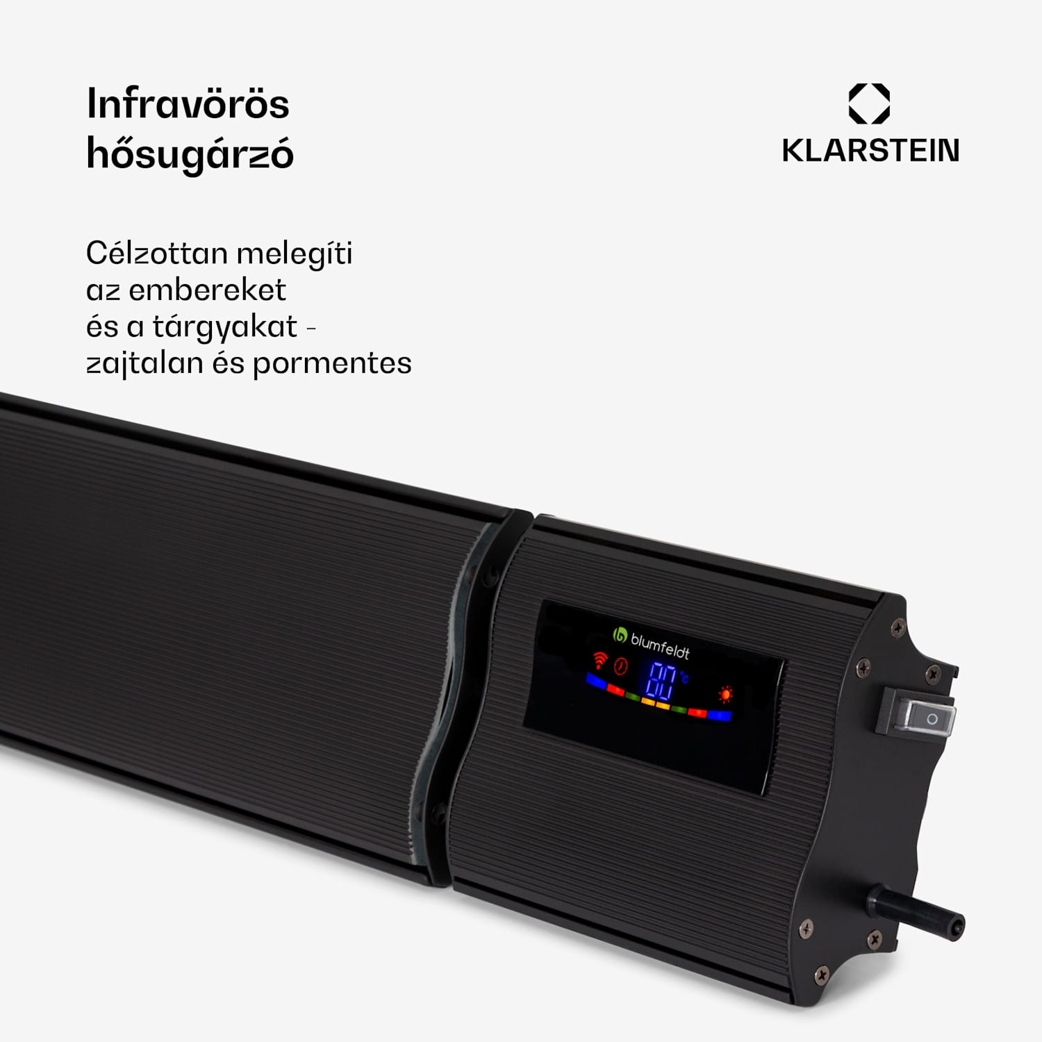 Cosmic Beam Smart 24, infravörös hősugárzó, 2400 W, vezérlés applikáción keresztül, fekete 