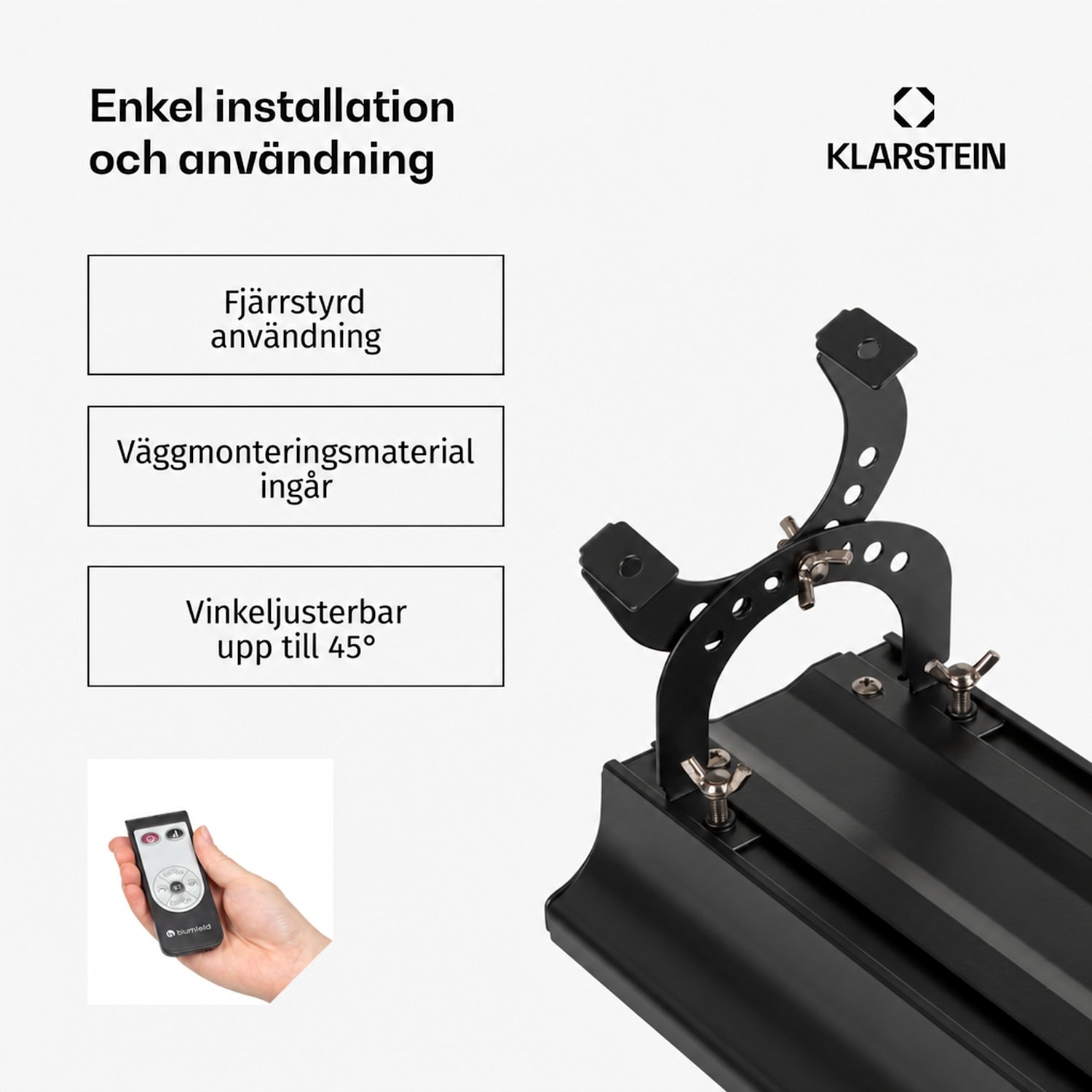 Cosmic Beam Smart 24 IR-värmare 2 400 W appstyrning fjärrkontroll 2400 W | Ja | Svart
