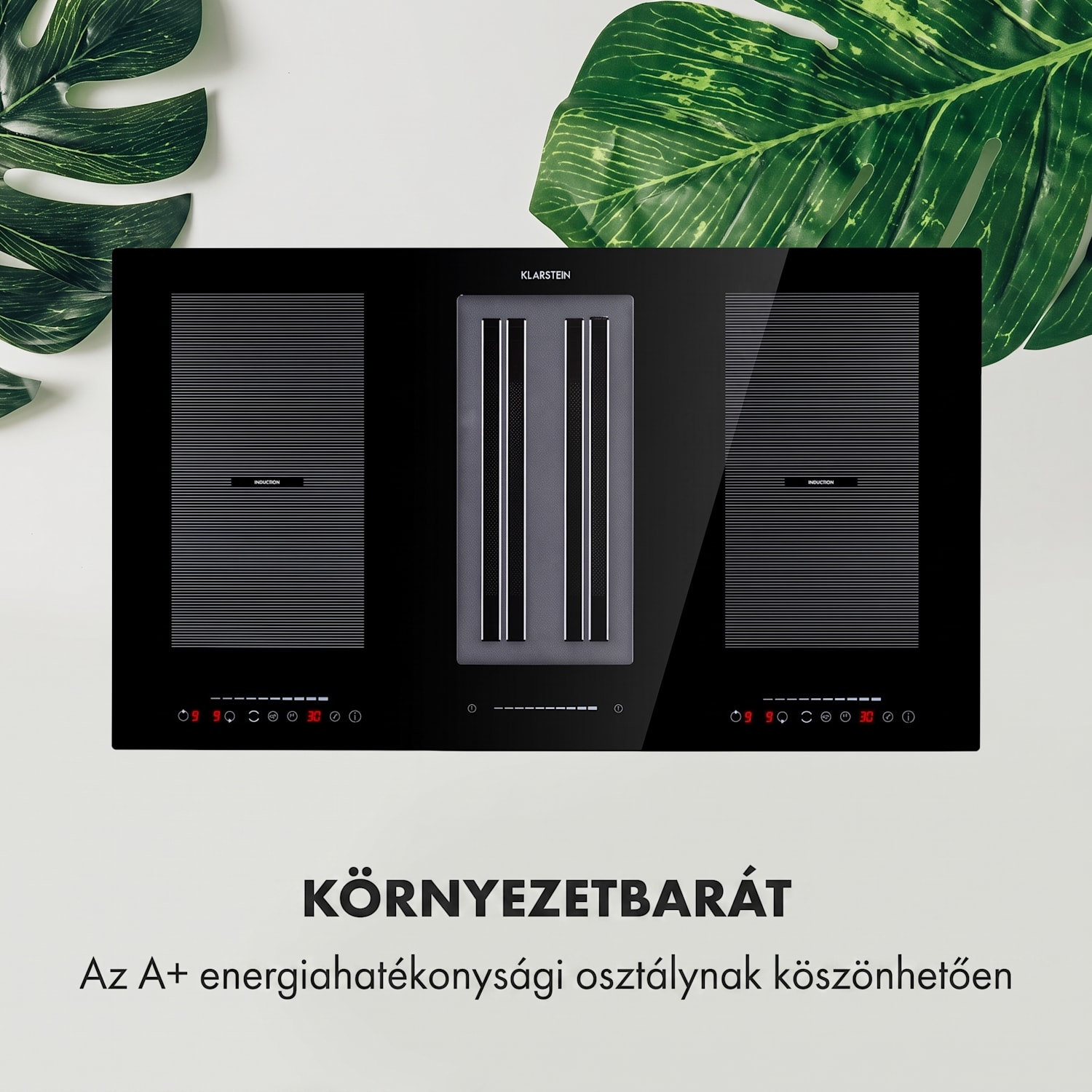 Full House 2.0, főzőlapba beépített páraelszívóval, 271 m³ / óra, A energiahatékonysági osztály 