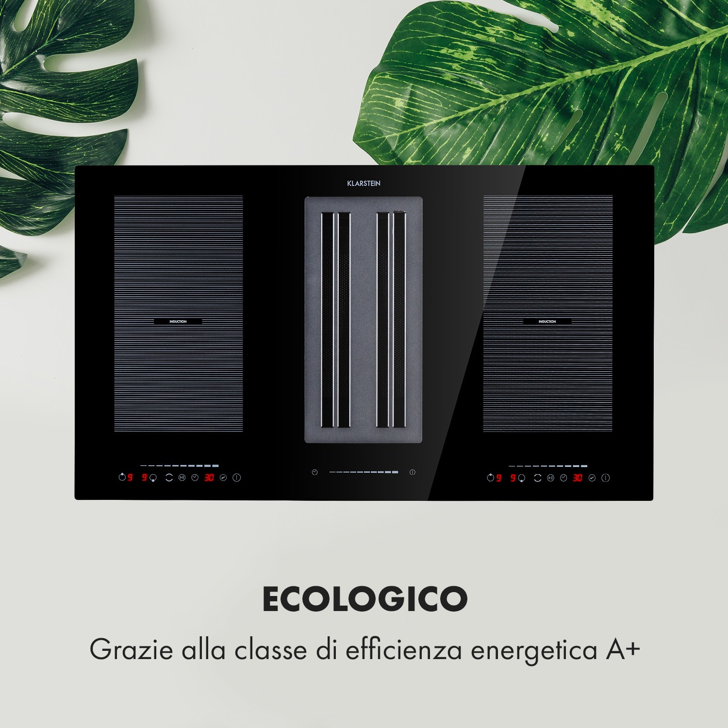 Full House 2.0 Down Air System, Piano cottura a induzione + cappa aspirante, A+, 271 m³/h 