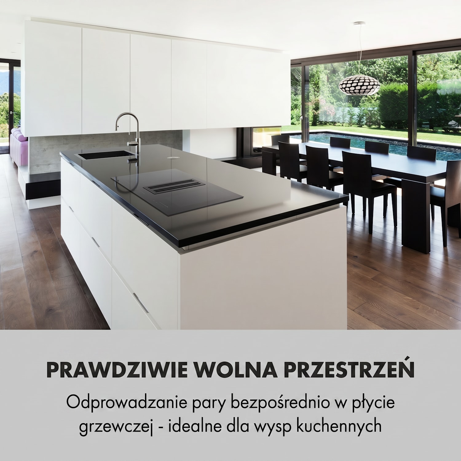 Full House 2.0, płyta indukcyjna z okapem, 271 m³/h, klasa energetyczna A 