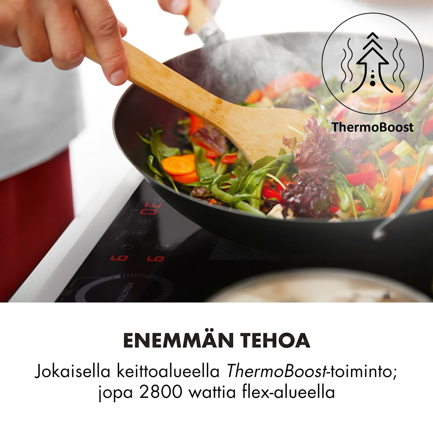 Delicatessa 60 Prime, induktioliesitaso, 4 aluetta, 7000 W, ajastin, musta 4 | Musta / Hopea Metallinen