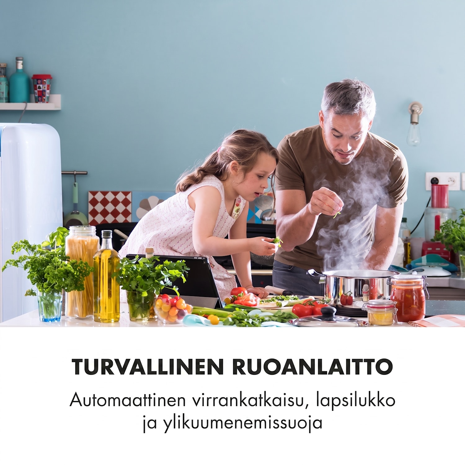 Delicatessa 60 Prime, induktioliesitaso, 4 aluetta, 7000 W, ajastin, musta 4 | Musta / Hopea Metallinen
