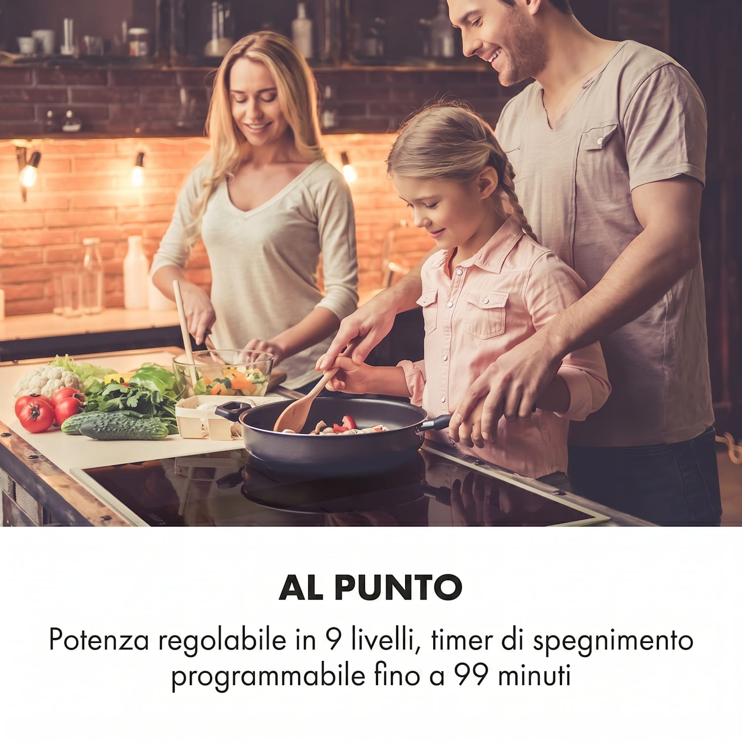 Delicatessa 60 Prime, piano cottura a induzione, 4 zone, 7000W, timer, nero 4 | Nero / Argento metallizzato