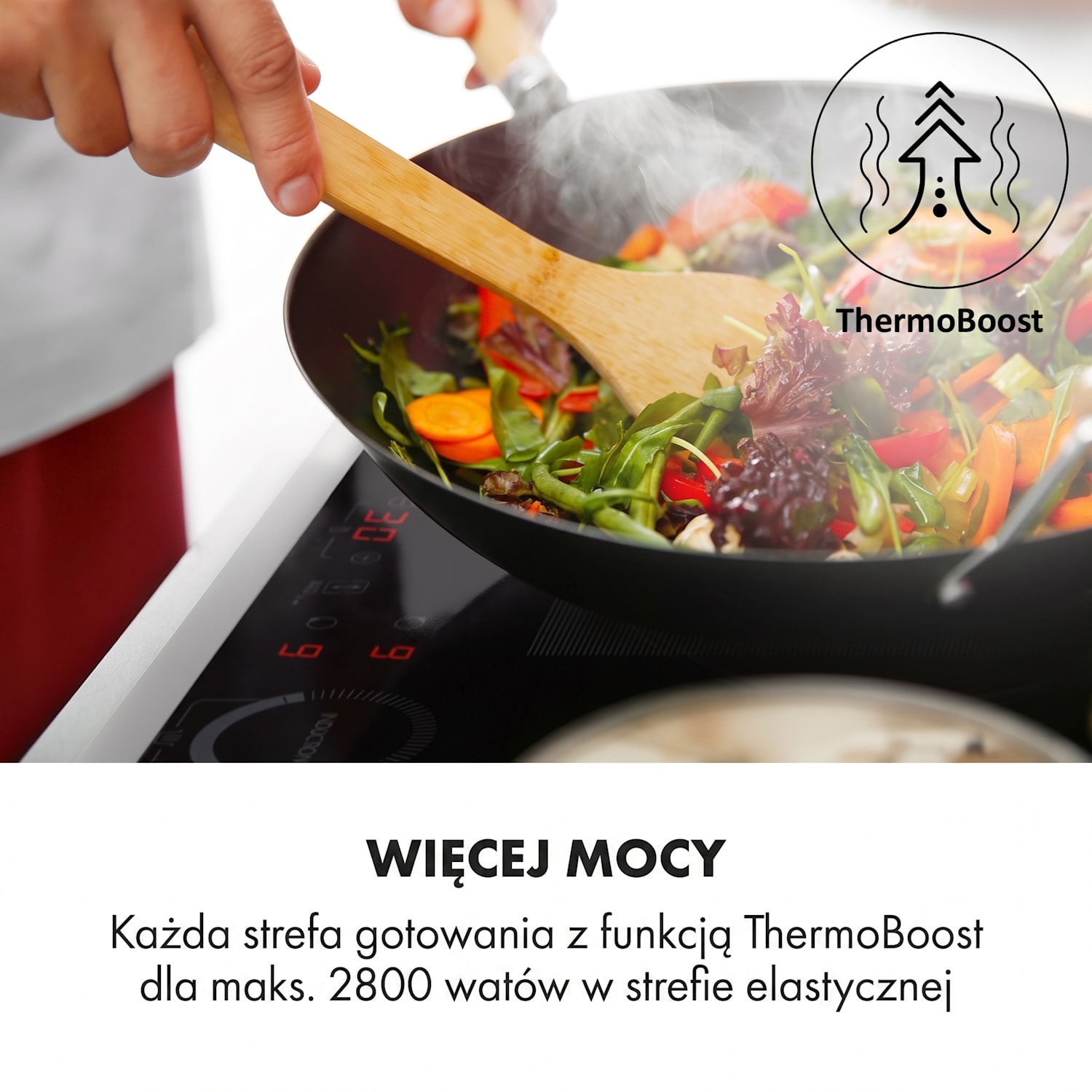 Delicatessa 60 Prime, płyta indukcyjna, 4 strefy, 7000 W, timer 4 | Czarny / Srebrny Metal