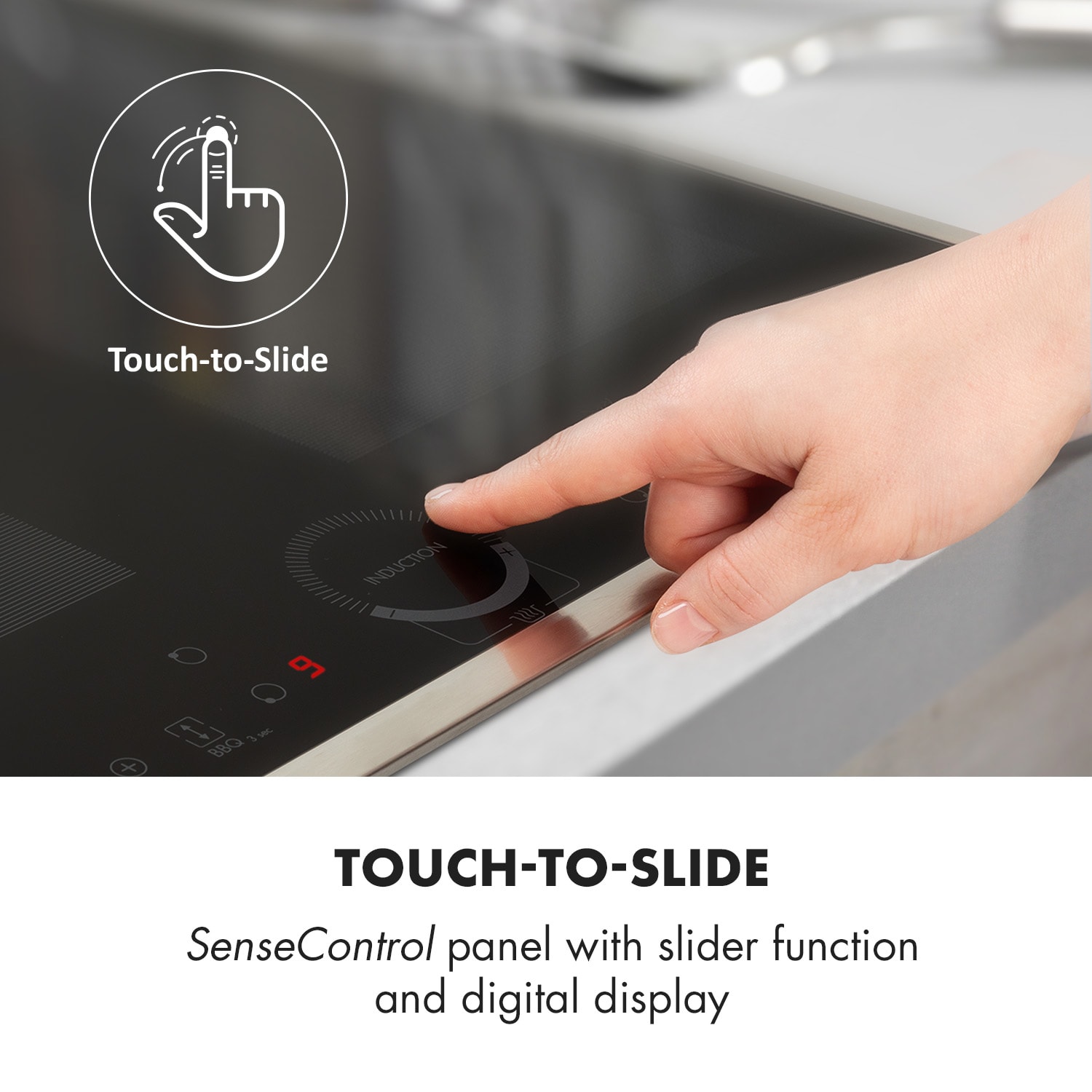 Delicatessa 60 Prime, płyta indukcyjna, 4 strefy, 7000 W, timer 4 | Czarny / Srebrny Metal