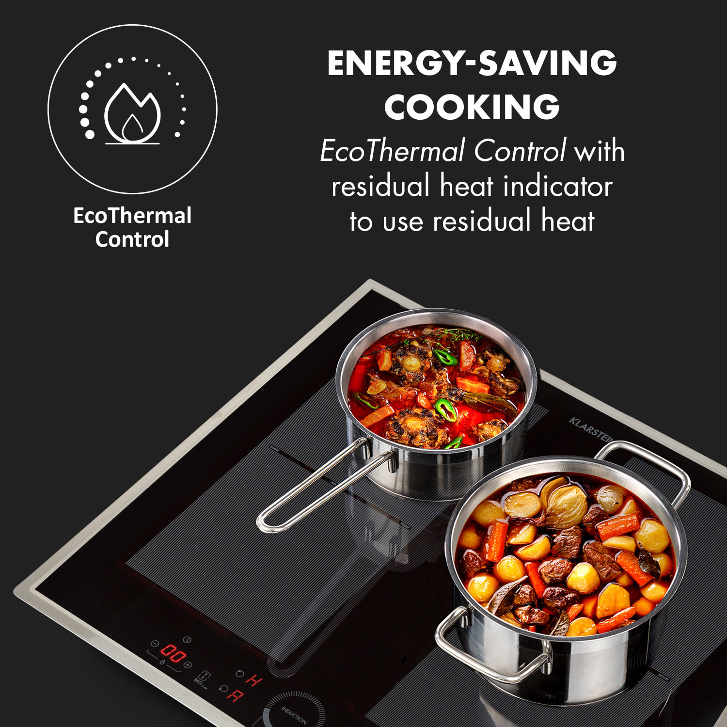 Delicatessa 60 Prime, płyta indukcyjna, 4 strefy, 7000 W, timer 4 | Czarny / Srebrny Metal