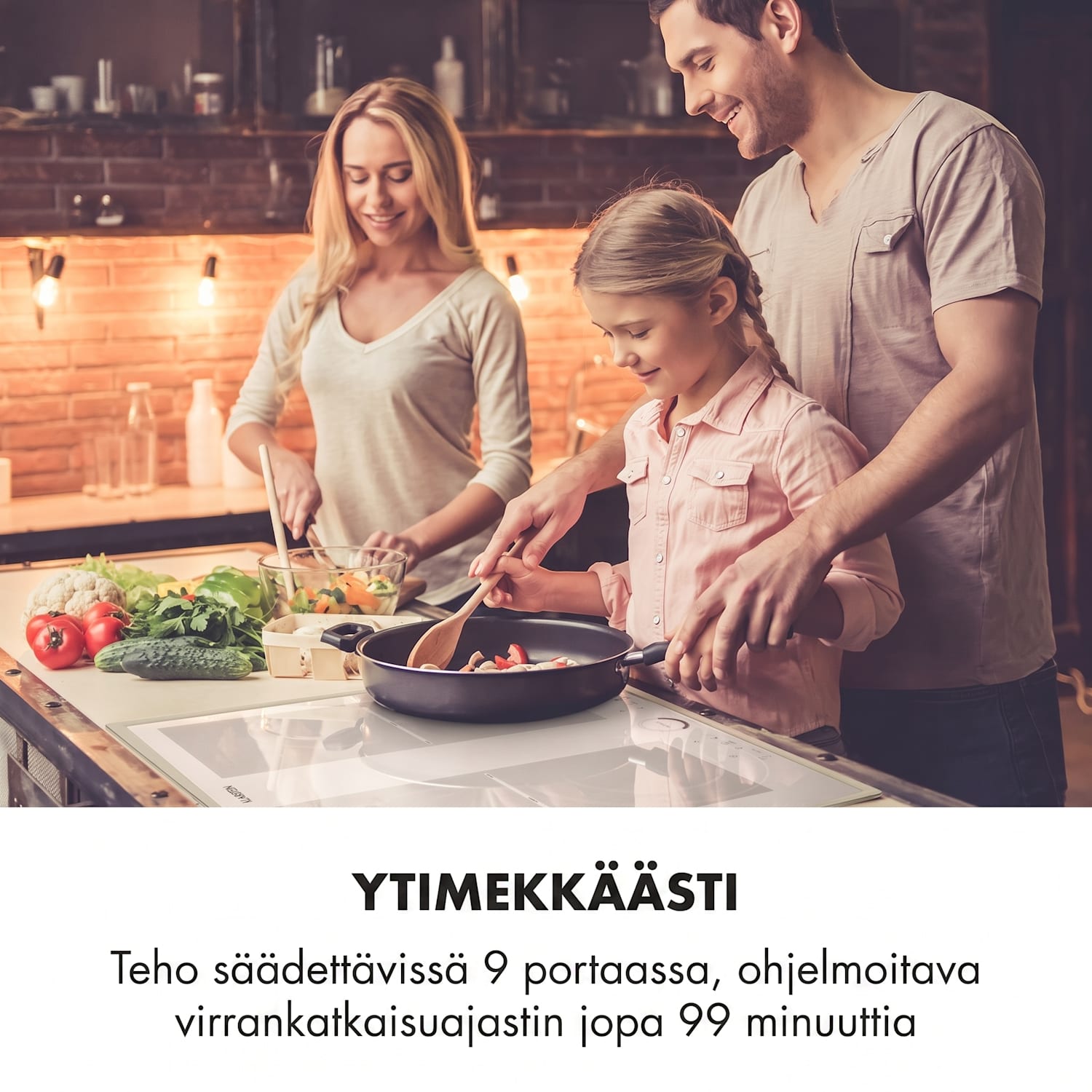 Delicatessa 60 Prime, induktioliesitaso, 4 aluetta, 7000 W, ajastin, valkoinen 4 | Valkoinen / Hopea Metallinen