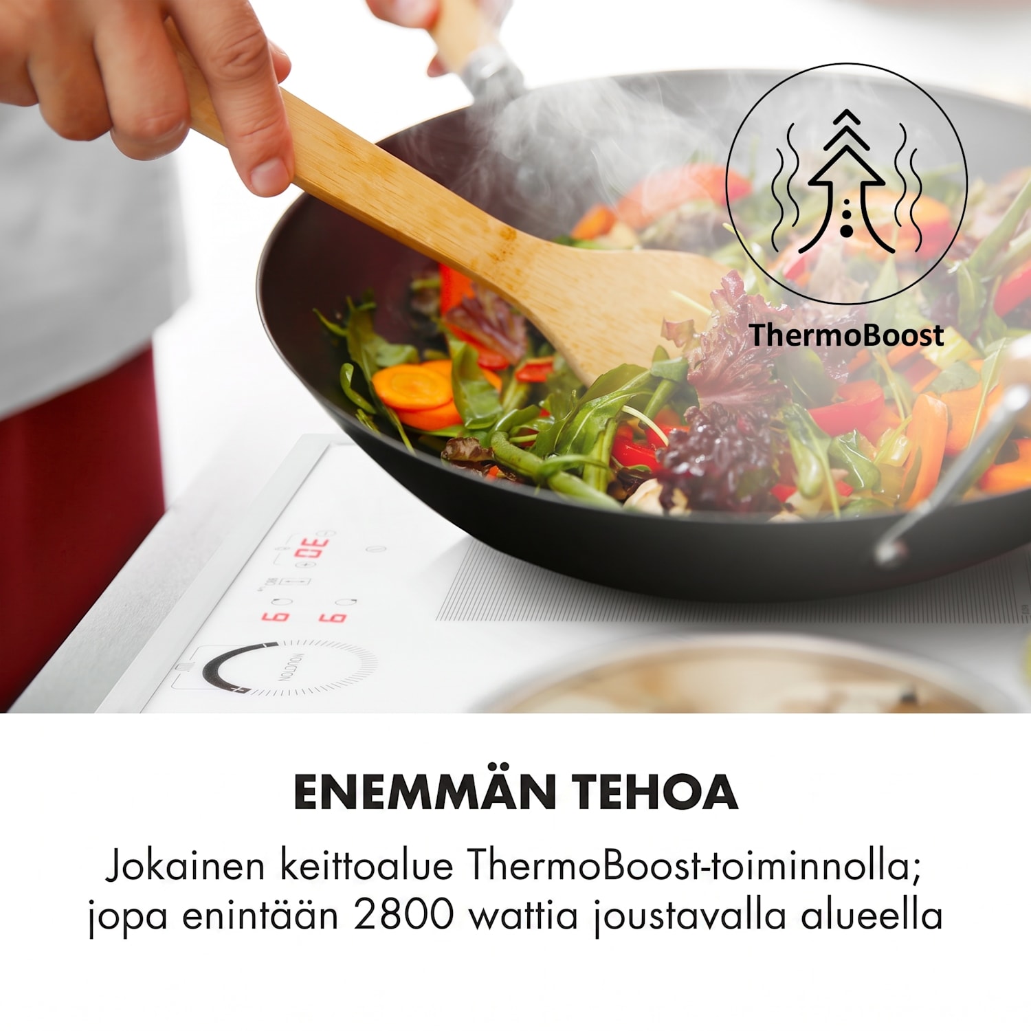Delicatessa 60 Prime, induktioliesitaso, 4 aluetta, 7000 W, ajastin, valkoinen 4 | Valkoinen / Hopea Metallinen
