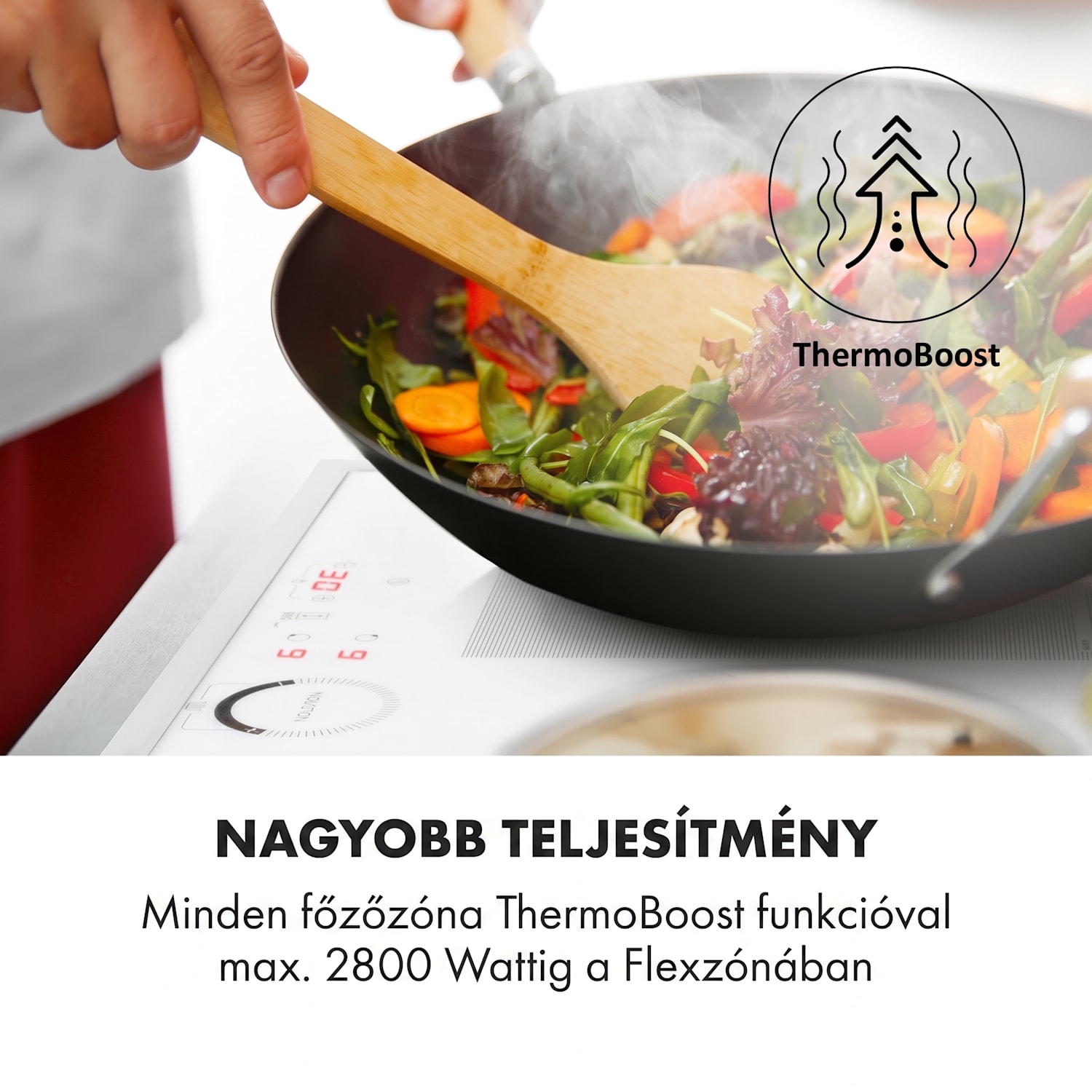 Delicatessa 60 Prime, indukciós főzőlap, 7000 W, 4 zóna, időzítő, fehér 4 | Fehér / Ezüst metál