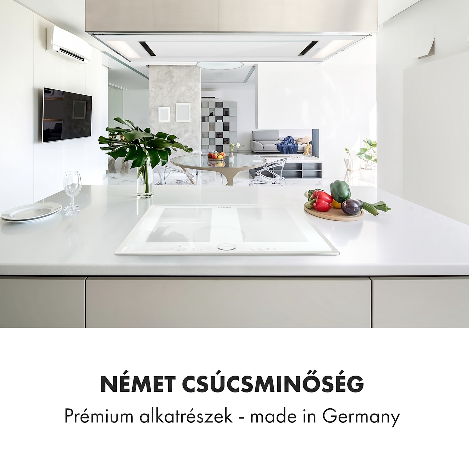 Delicatessa 60 Prime, indukciós főzőlap, 7000 W, 4 zóna, időzítő, fehér 4 | Fehér / Ezüst metál