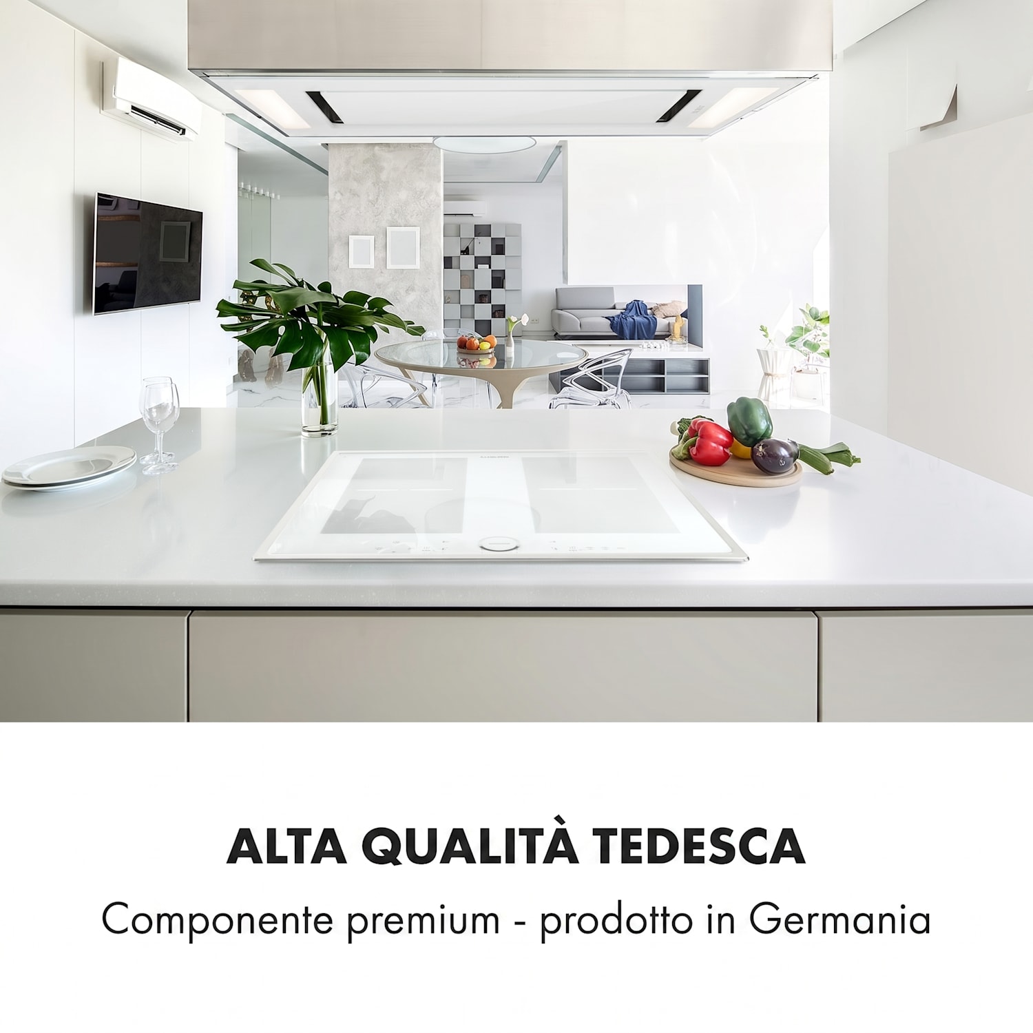 Delicatessa 60 Prime, Piano Cottura a Induzione, 4 Zone, 7000W, bianco 4 | Bianco / Argento metallizzato