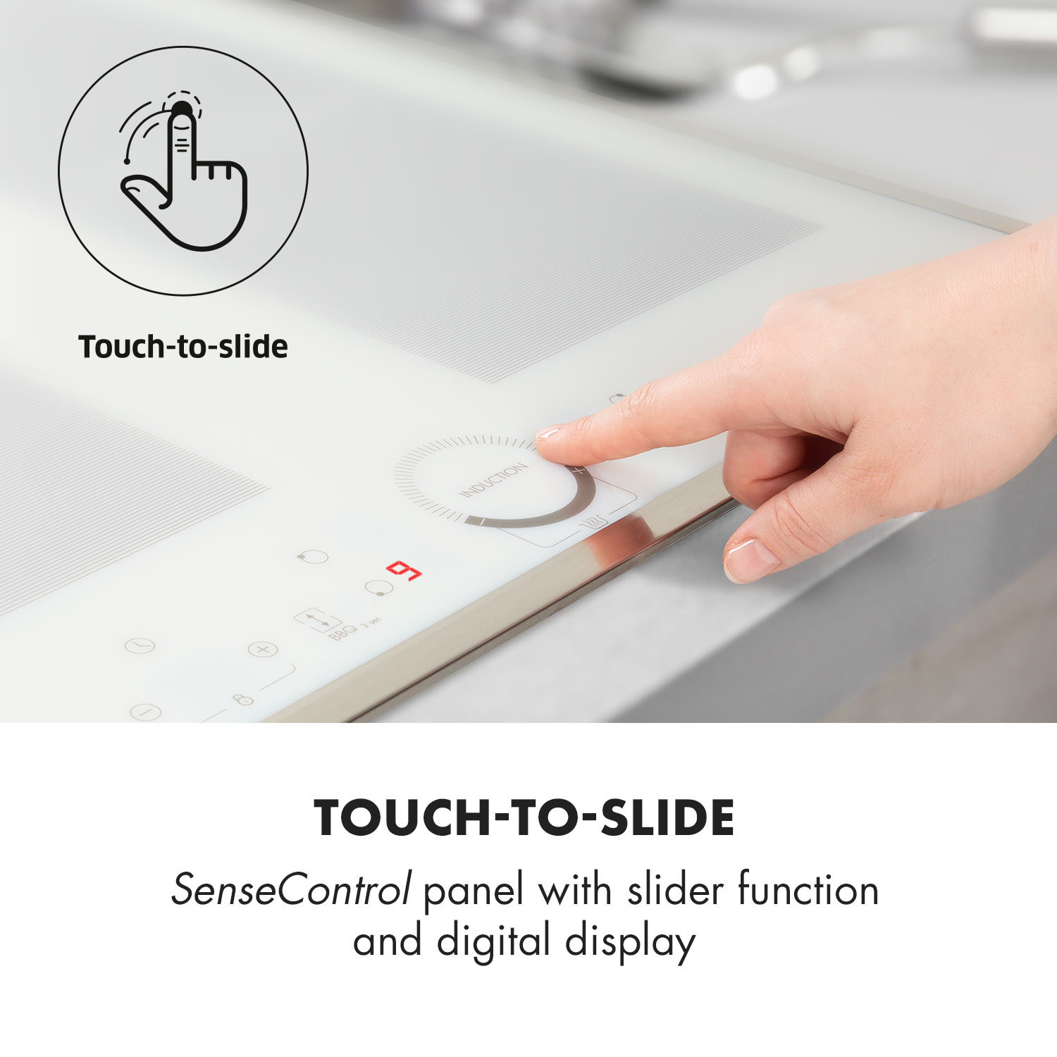 Delicatessa 60 Prime Cocina de inducción de 4 zonas, 7000 W, Temporizador Blanca 