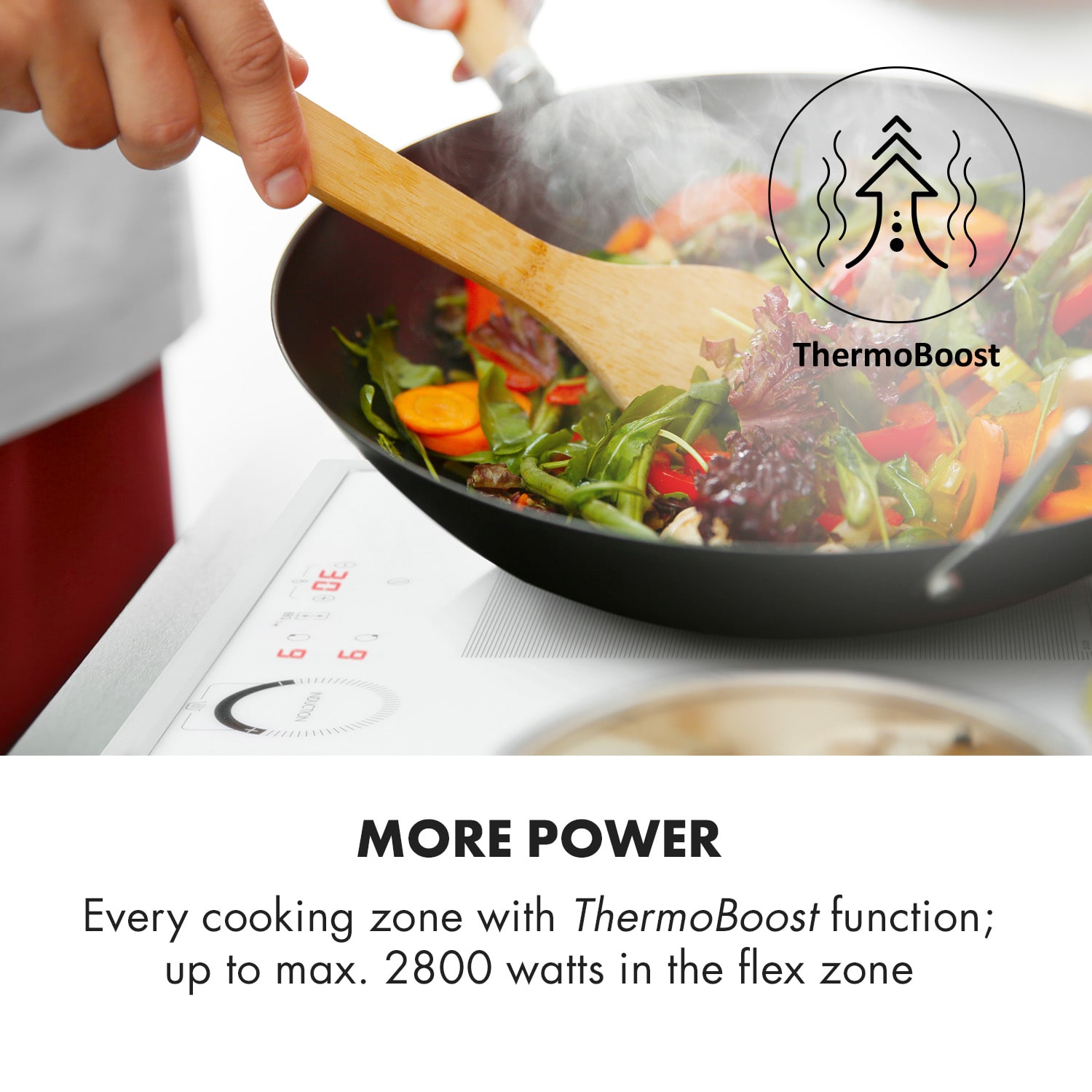 Delicatessa 60 Prime Cocina de inducción de 4 zonas, 7000 W, Temporizador Blanca 