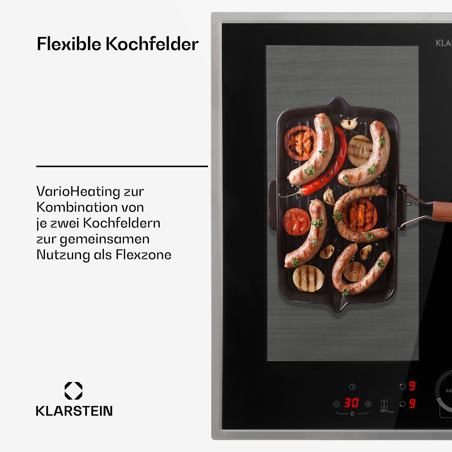 Delicatessa 60 Hybrid Prime Einbaukochfeld Induktion 4 Zonen 7000W 