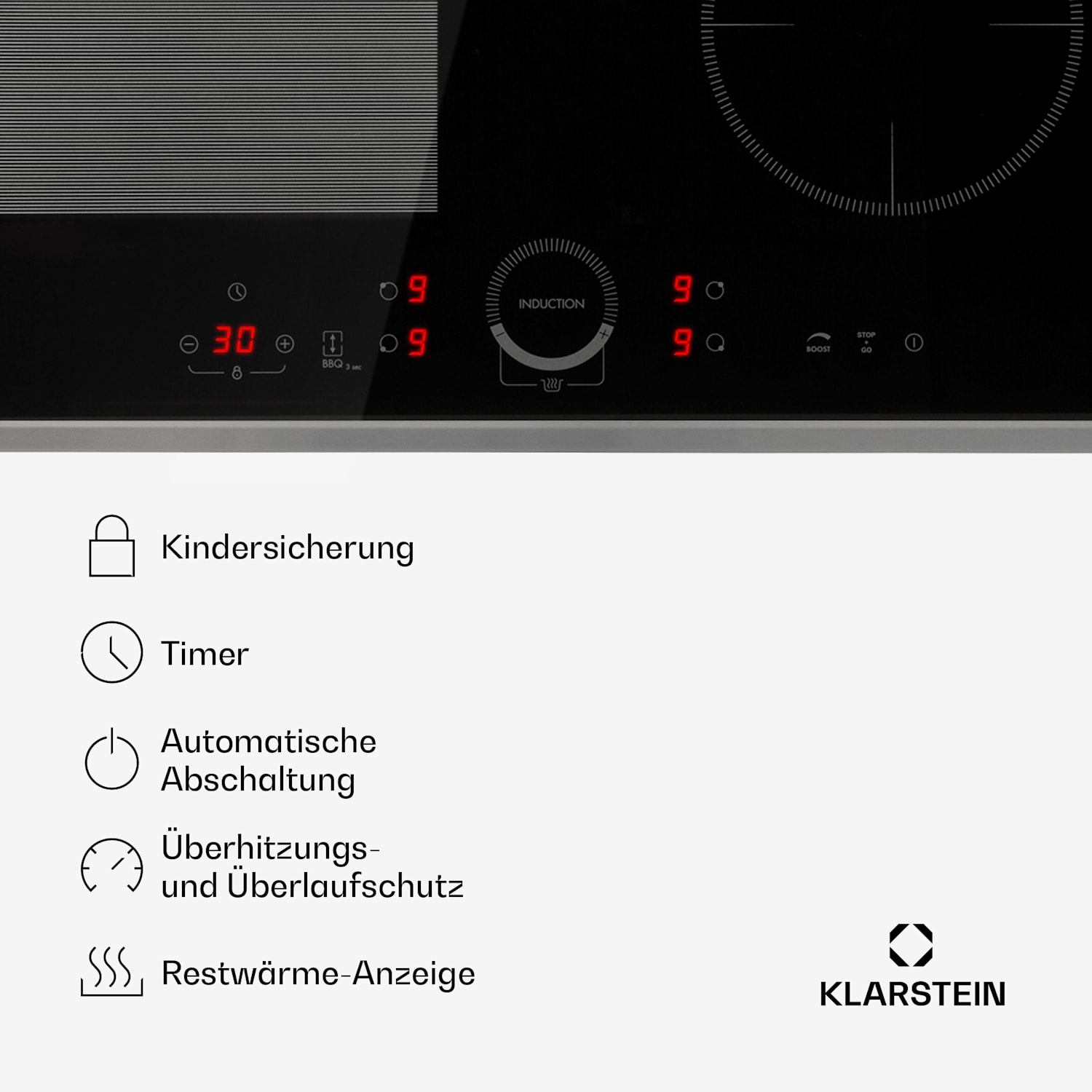 Delicatessa 60 Hybrid Prime Einbaukochfeld Induktion 4 Zonen 7000W 