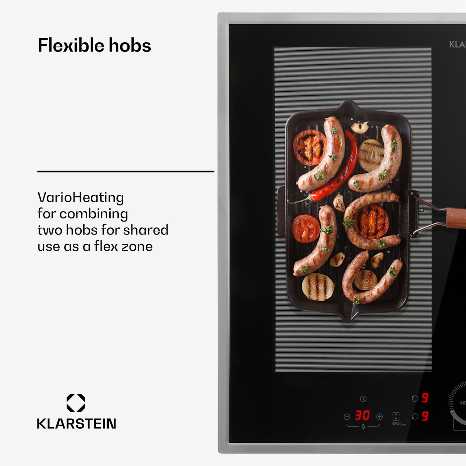 Delicatessa 60 Hybrid Prime, liesitaso, induktio, 4 aluetta, 7000 W, musta Hybrid | 60 cm | Musta / Hopea Metallinen