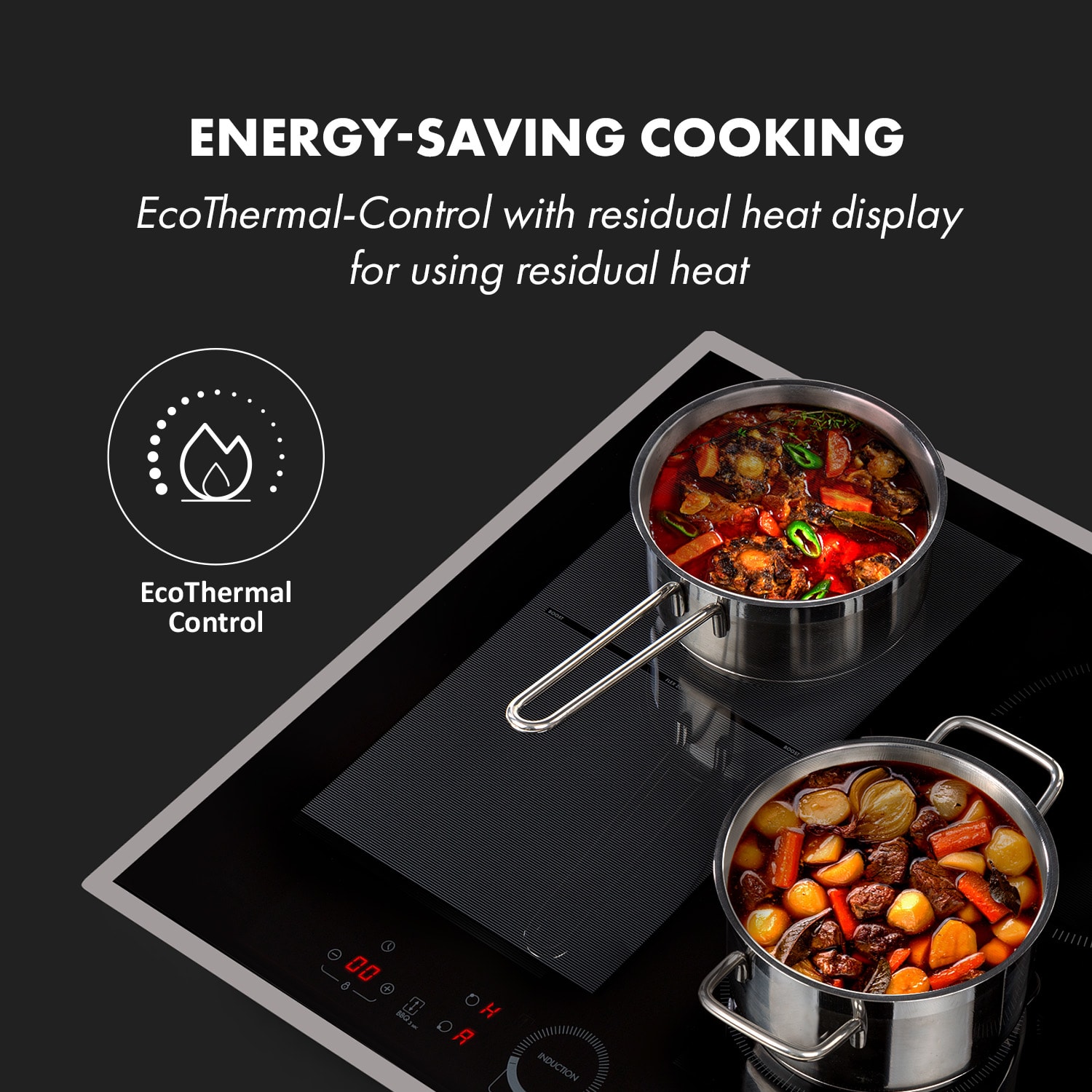 Delicatessa 60 Hybrid Placa de inducción encastrable 4 zonas 7000W color negro 60 cm | 1 Zona flexible | Negro