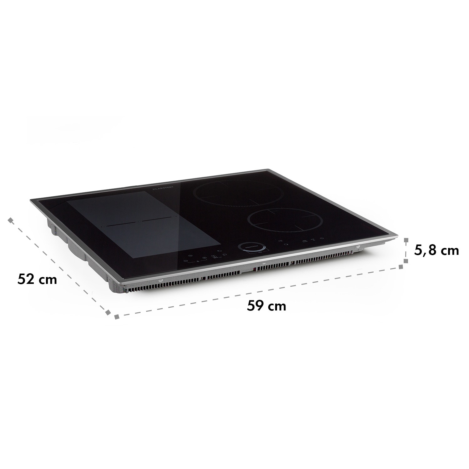 Delicatessa 60 Hybrid Placa de inducción encastrable 4 zonas 7000W color negro 60 cm | 1 Zona flexible | Negro