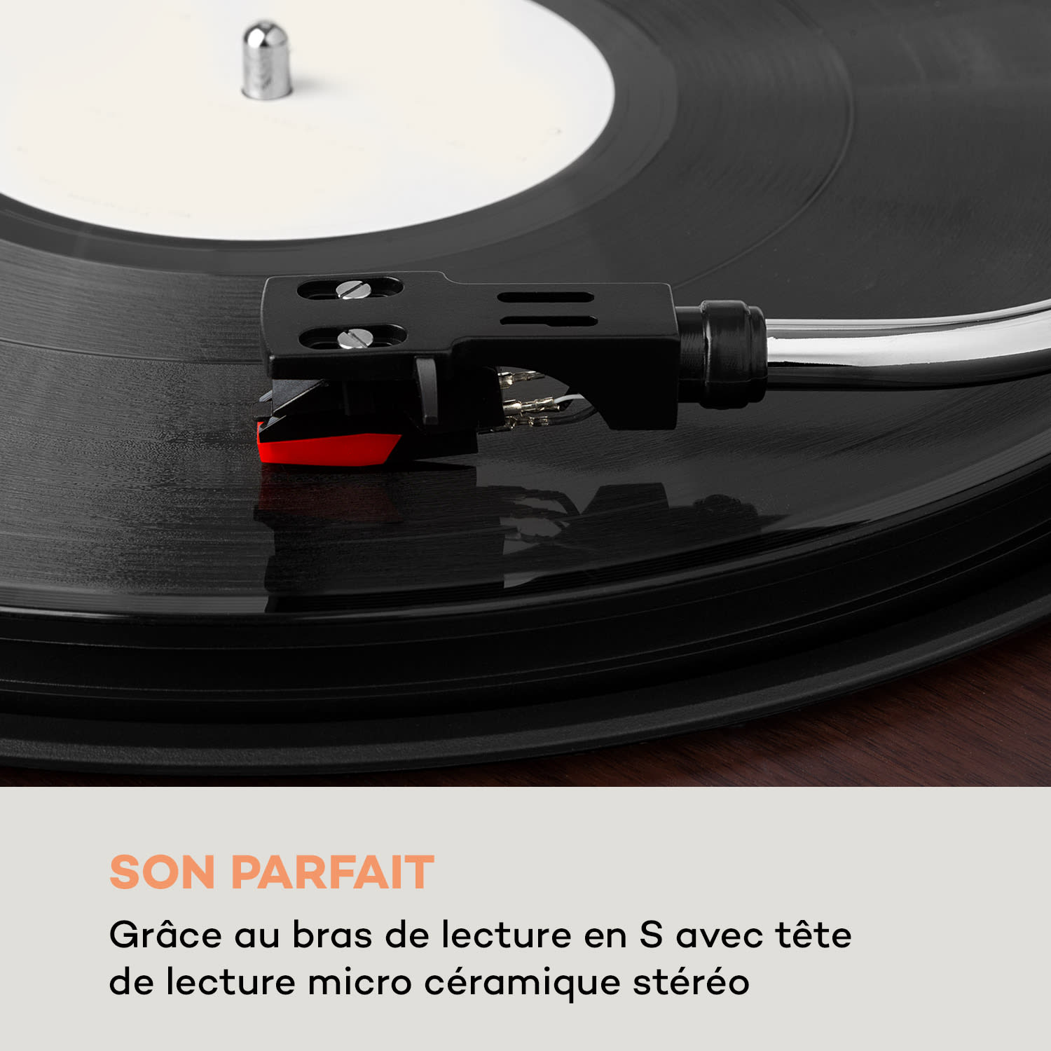 TT-Play PLUS Platine vinyle enceintes 20 Wmax. BT 33/45 tpm Acajou
