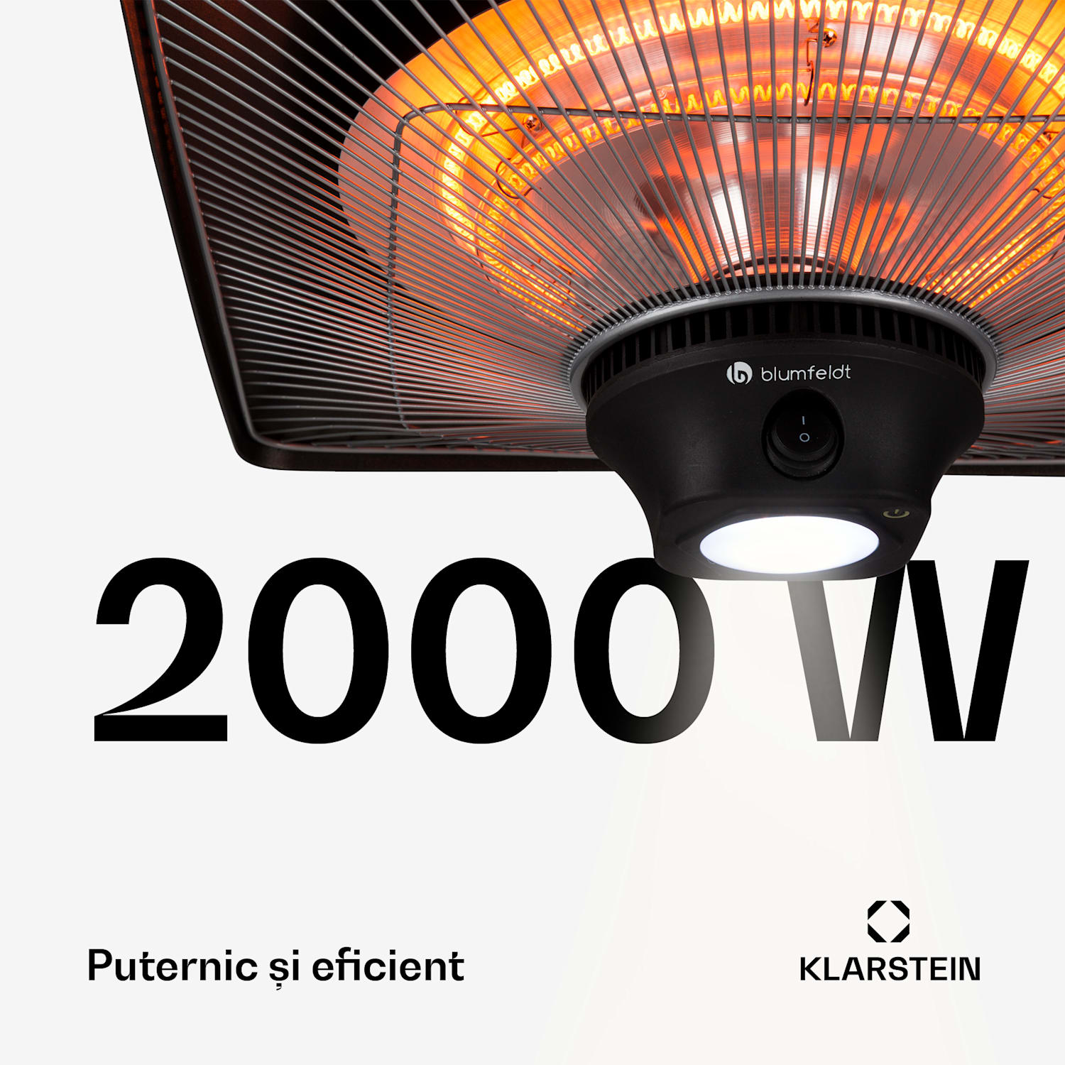 Heat Hexa, încălzitor cu infraroșu, 800/1200 W, halogen, IP34, LED, bronz 