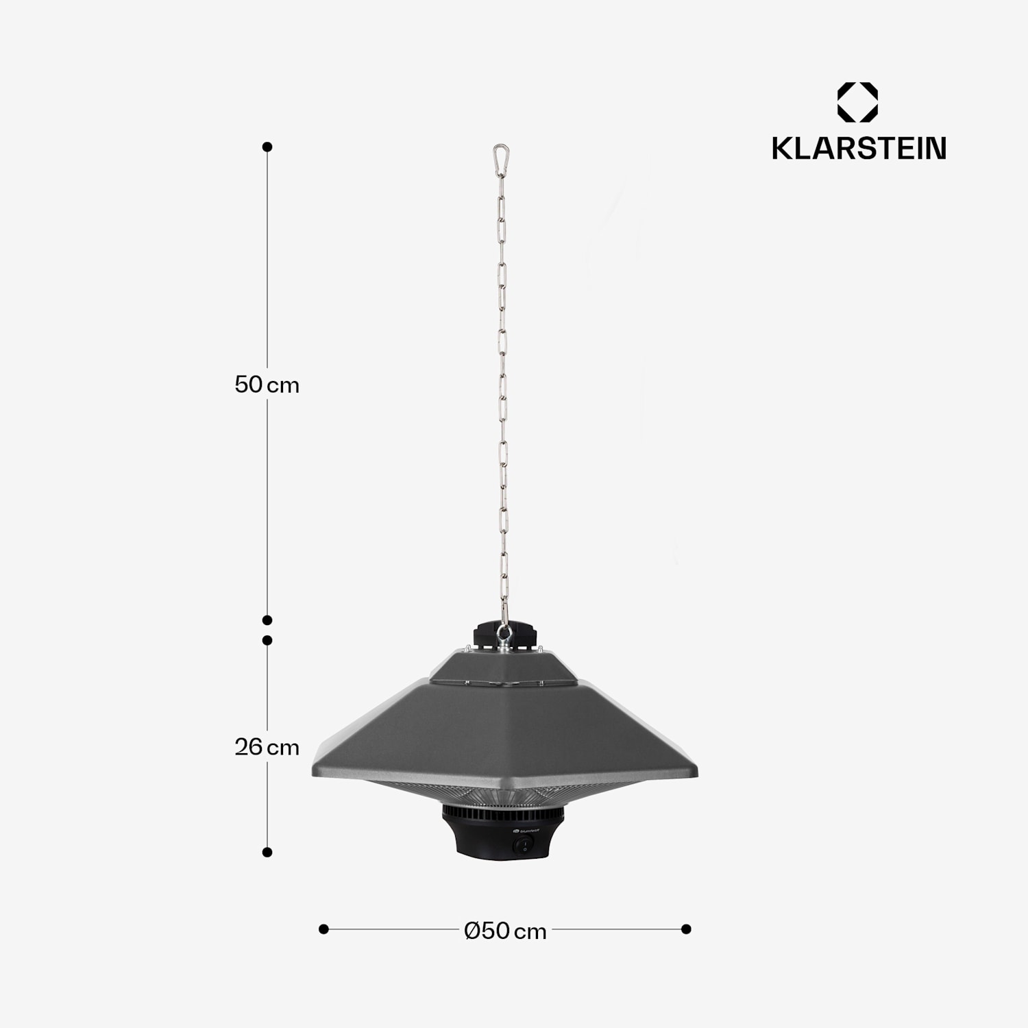 Heat Hexa, infračervený ohrievač, 800/1200 W, halogén, IP34, LED, bronzový Antracit