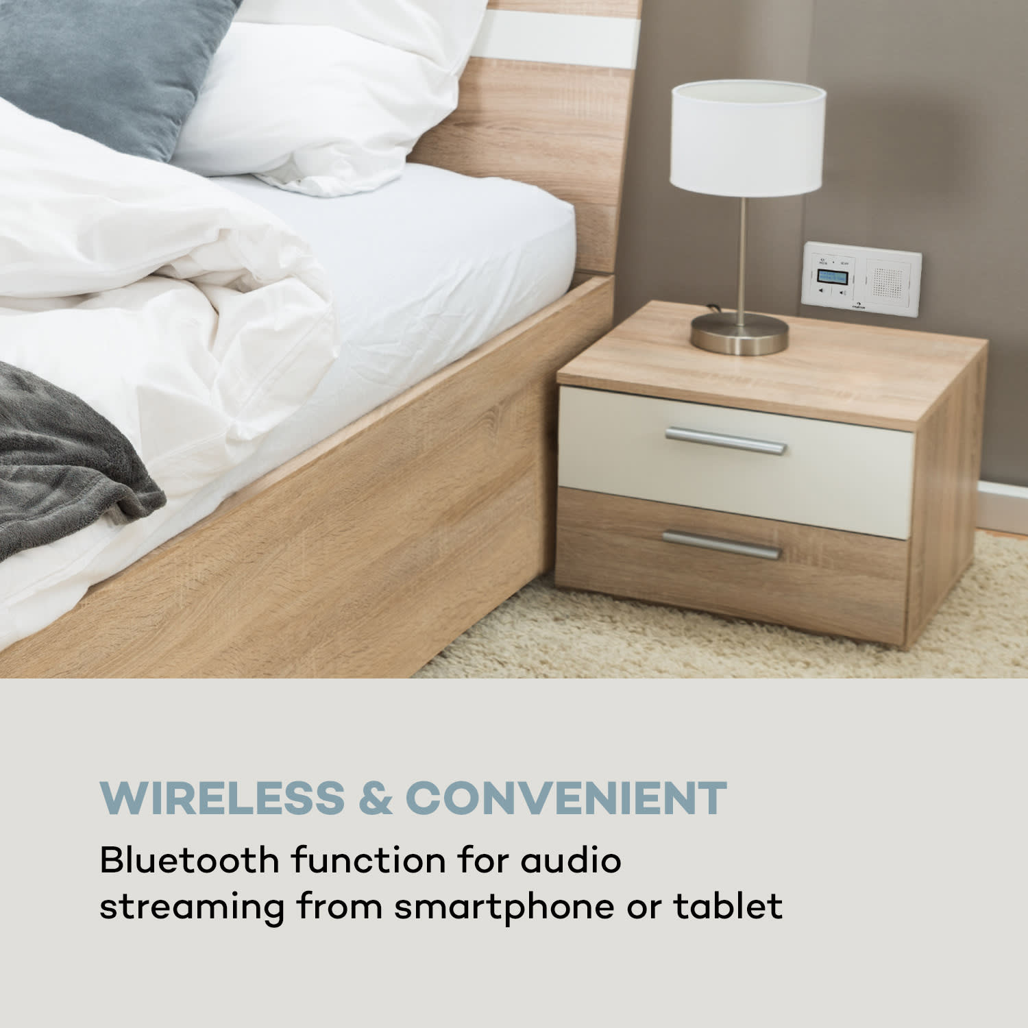 DigiPlug UP inbouwradio DAB+/FM BT LC-display Wit