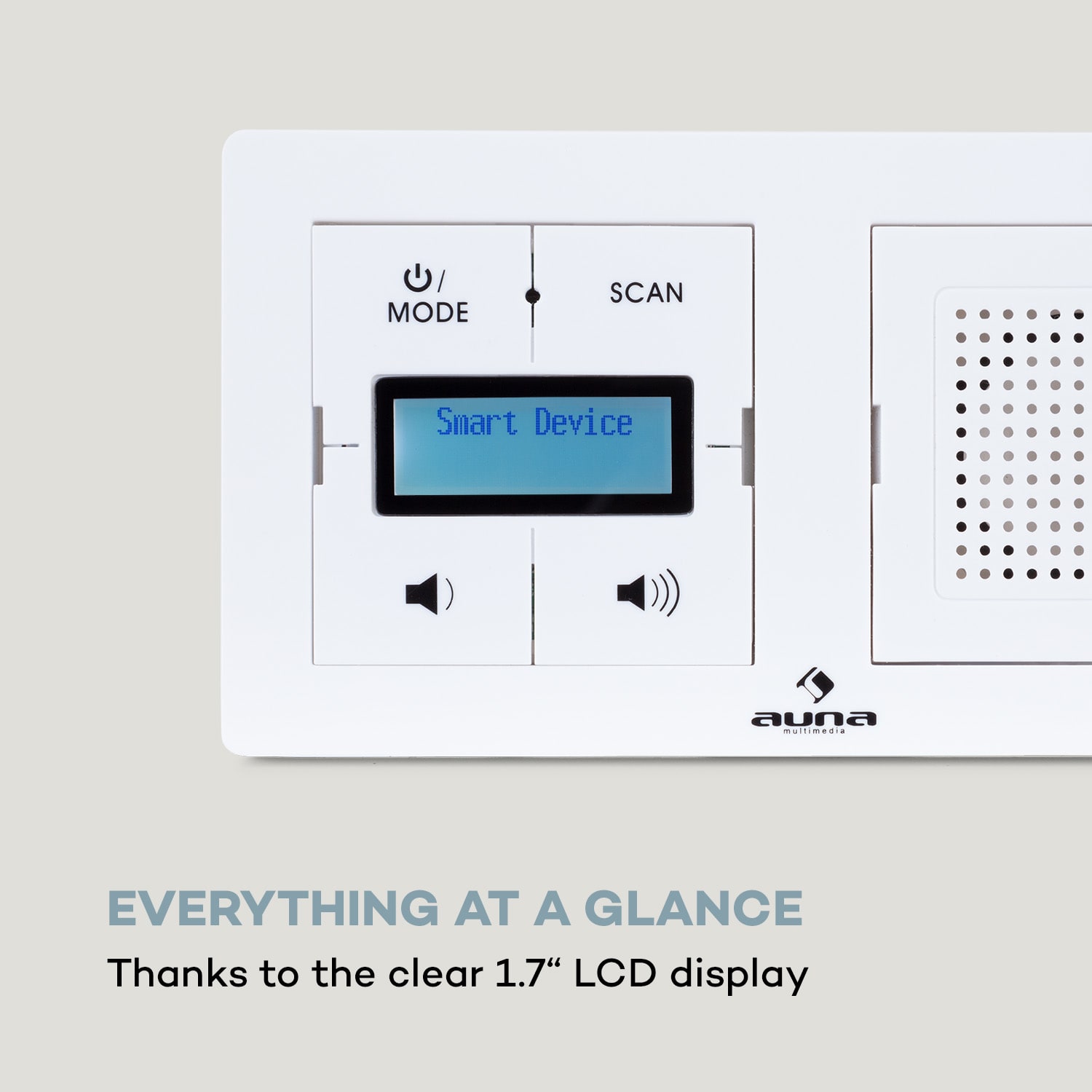 DigiPlug UP inbouwradio DAB+/FM BT LC-display Wit
