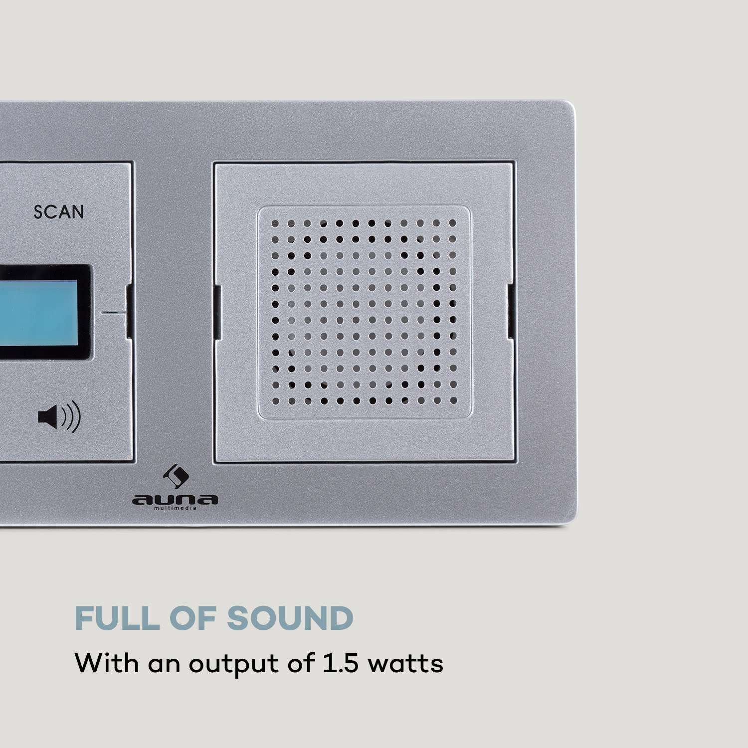 DigiPlug UP inbouwradio DAB+/FM BT LC-display Zilver