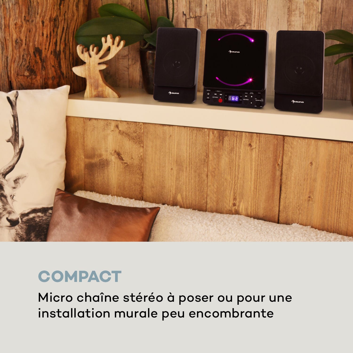 Microstar Micro chaîne chaîne verticale lecteur CD Bluetooth port USB télécommande