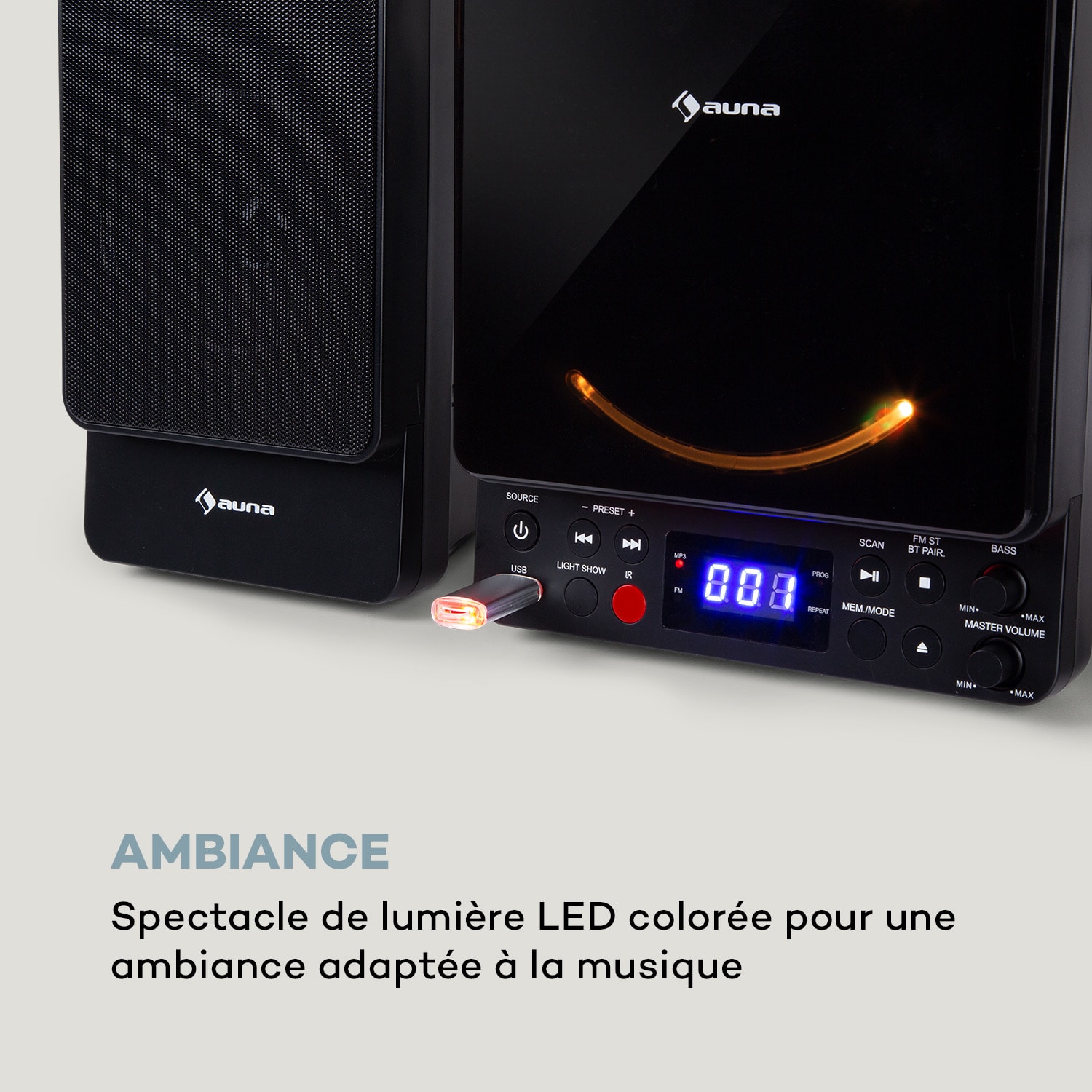 Microstar Micro chaîne chaîne verticale lecteur CD Bluetooth port USB télécommande