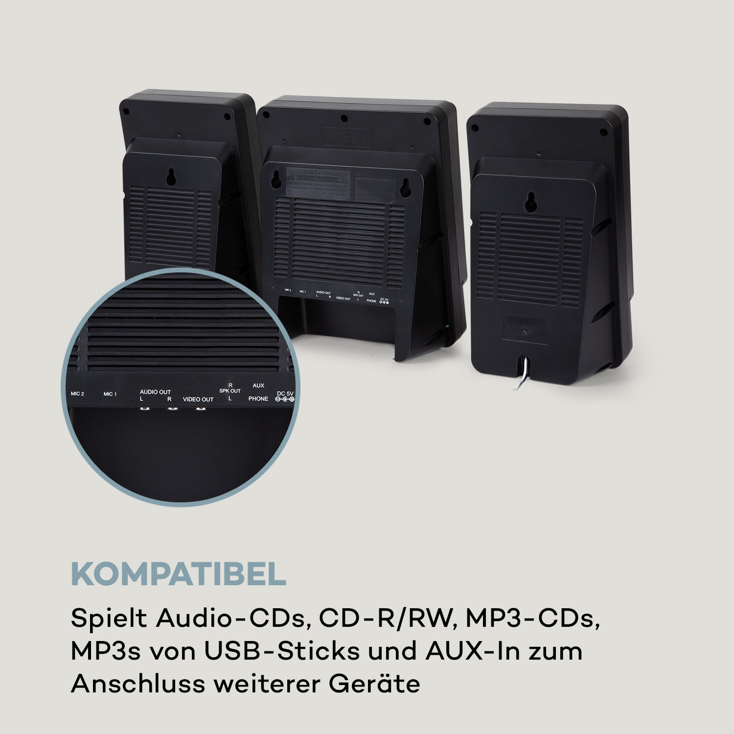 Microstar Sing Microsystem Karaoke-Anlage CD BT USB Fernbedienung