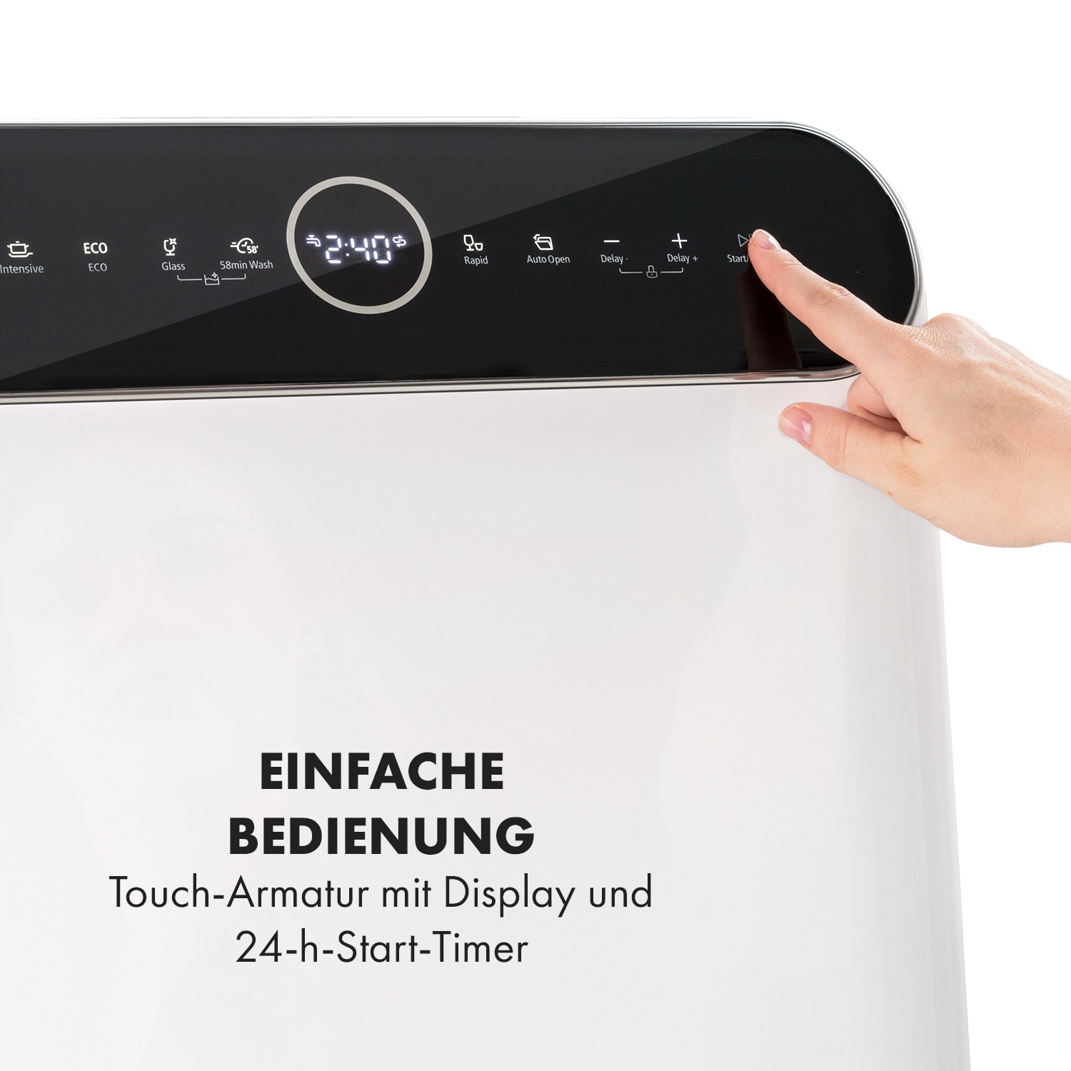 Oceana Geschirrspüler freistehend installationsfrei 2 Gedecke 860W 