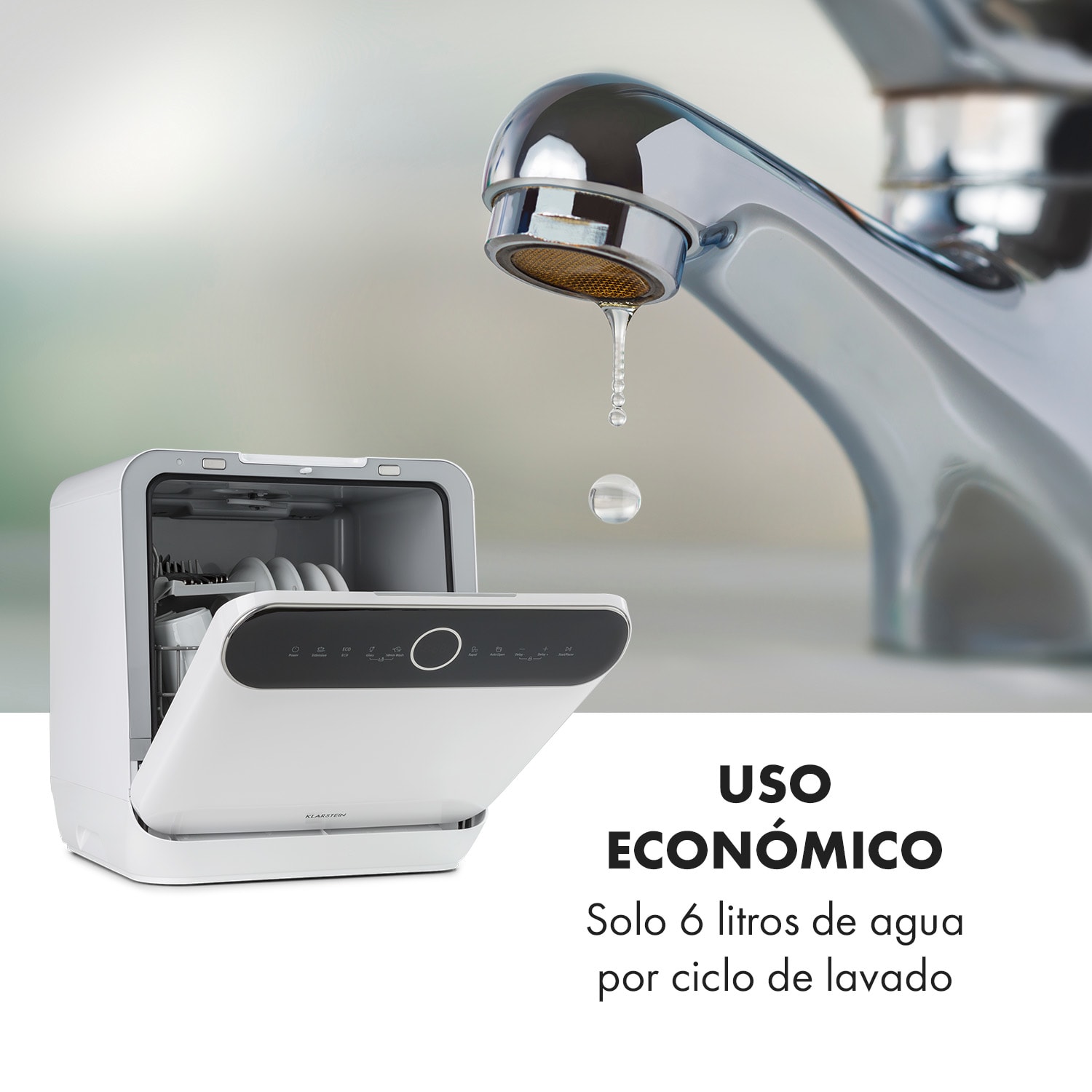 Lavavajillas Aquatica de libre instalación 2 cubiertos 860W EEK F F