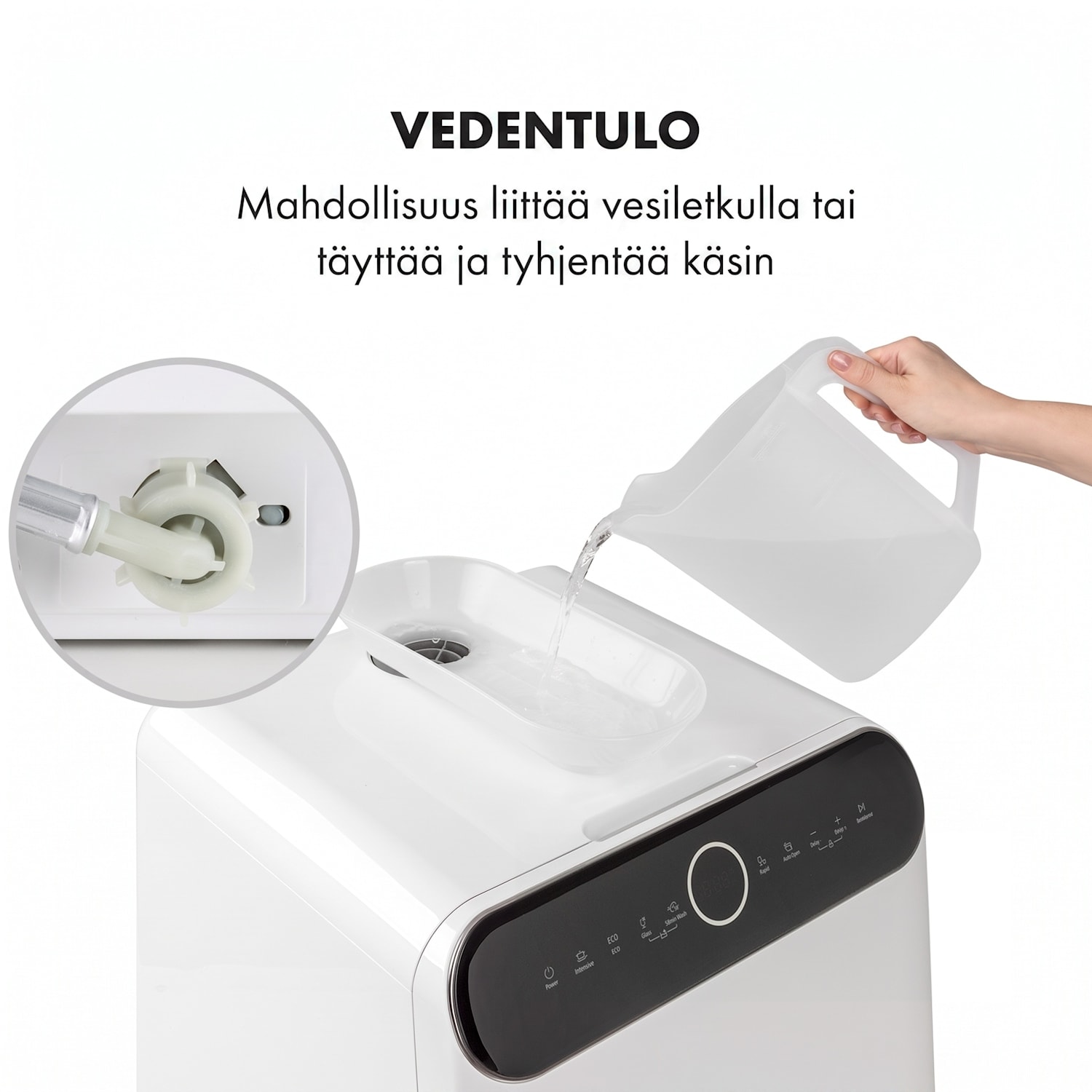 Oceana astianpesukone vapaasti seisova asennusvapaa 2 astiastoa 860 W energiatehokkuusluokka F F