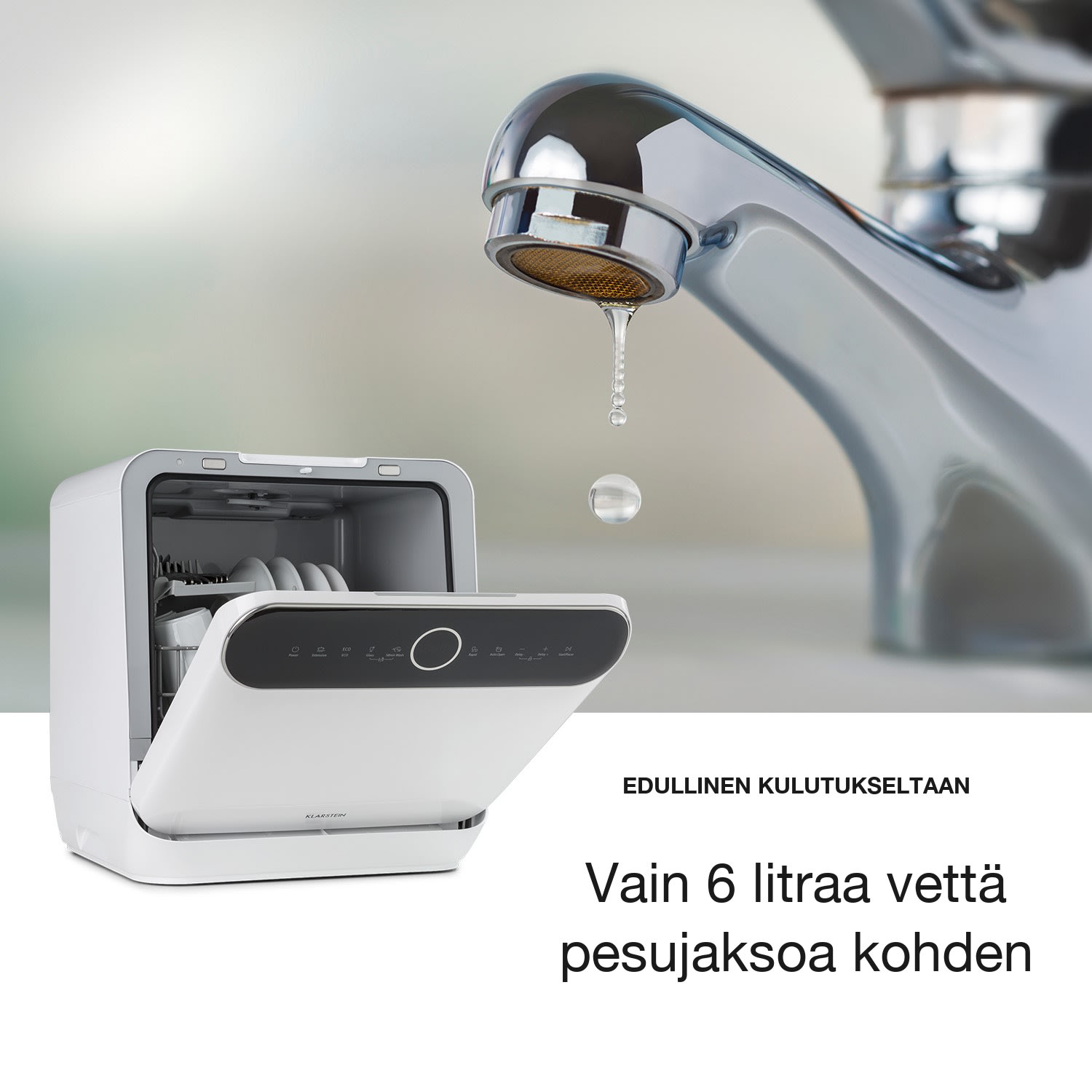 Oceana astianpesukone vapaasti seisova asennusvapaa 2 astiastoa 860 W energiatehokkuusluokka F F