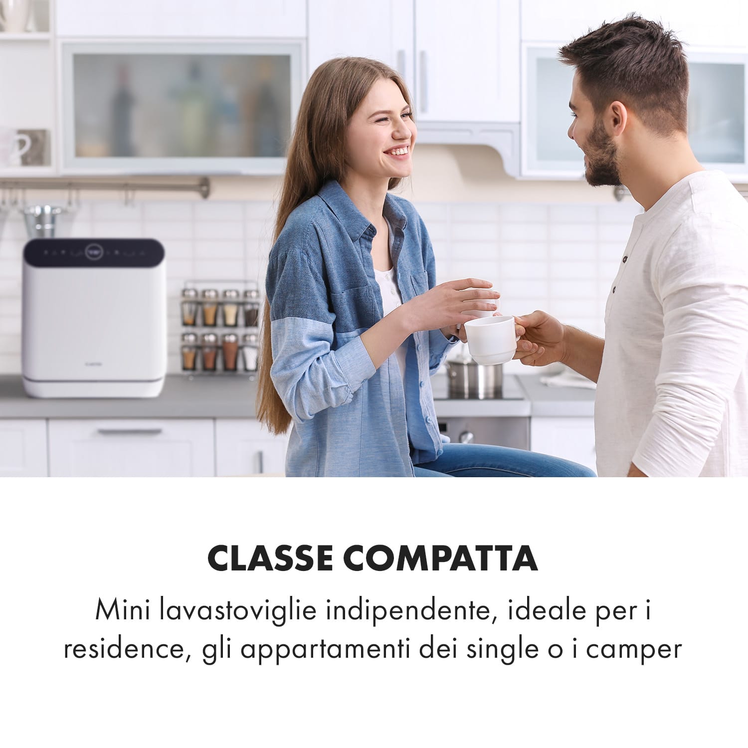 Oceana - Lavastoviglie, posizionamento libero, senza installazione, 2 coperti, 860 W, classe energetica F 