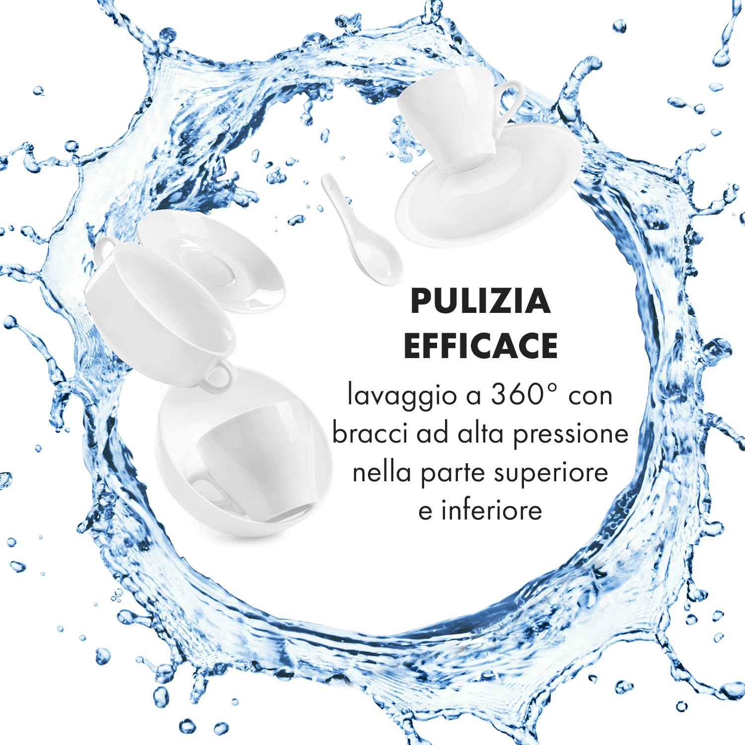 Oceana - Lavastoviglie, posizionamento libero, senza installazione, 2 coperti, 860 W, classe energetica F F