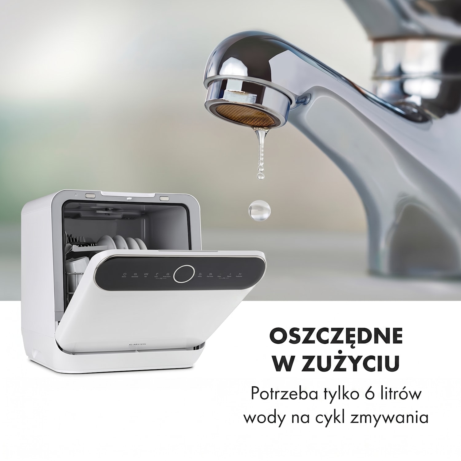 Oceana, zmywarka do naczyń, wolnostojąca, bez instalacji, 860 W, klasa energetyczna F F