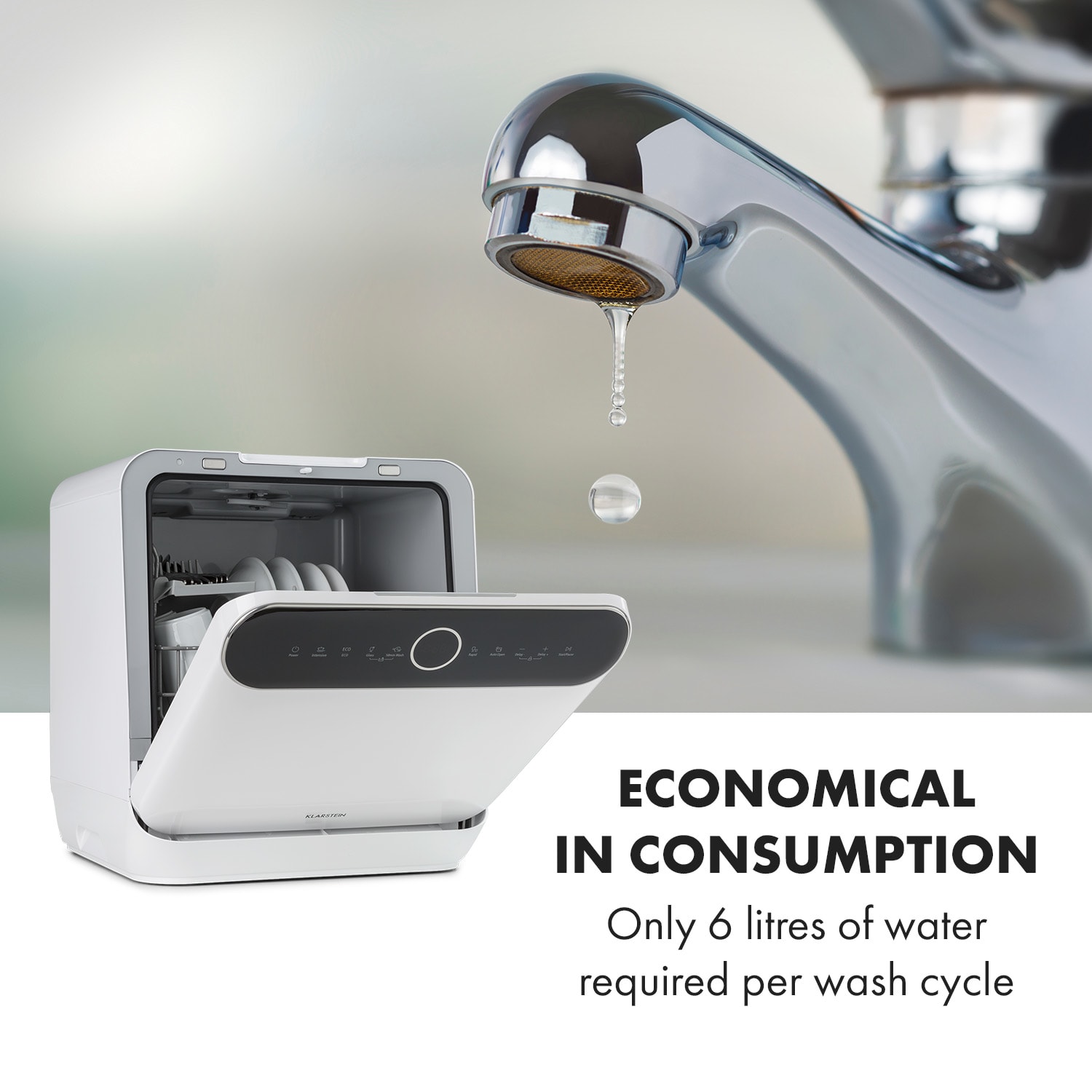 Oceana, myčka nádobí, volně stojící, 860 W, energetická třída F, bez instalace, bílá 