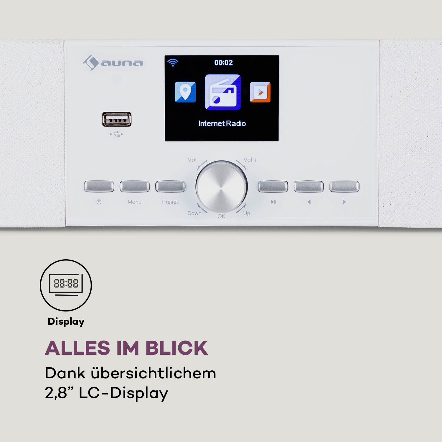 Areal Bar Connect Soundbar Bluetooth Internet/DAB+/FM USB AUX 