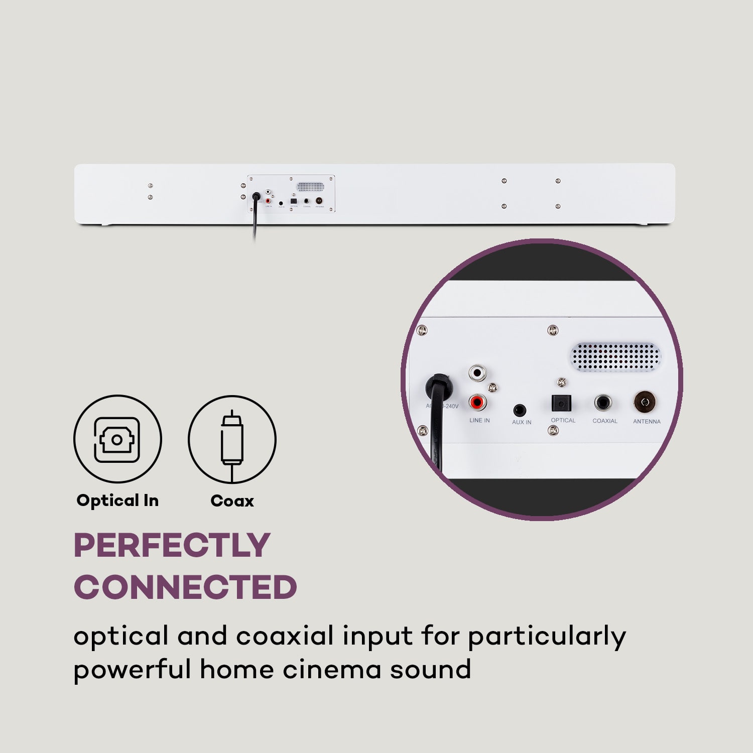 Areal Bar Connect barre de son Bluetooth Internet/DAB+/FM USB AUX