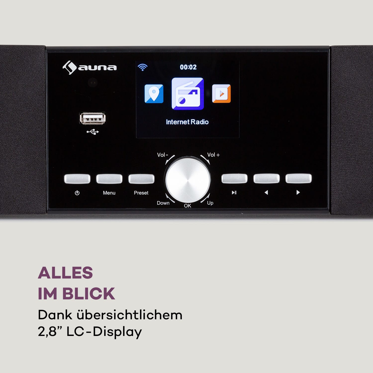 Stealth Base Connect Soundbase Bluetooth Internet/DAB+/FM USB AUX Schwarz