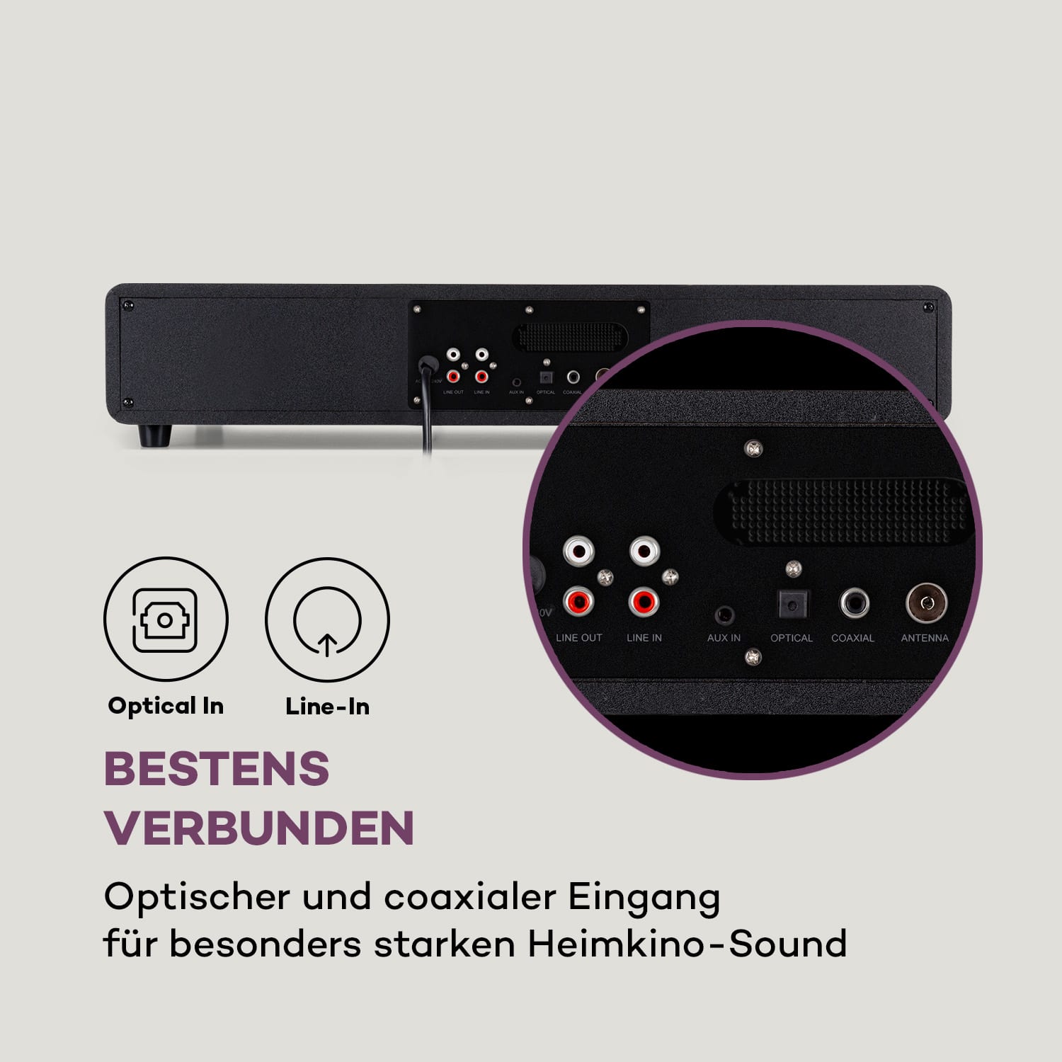 Stealth Base Connect Soundbase Bluetooth Internet/DAB+/FM USB AUX Schwarz