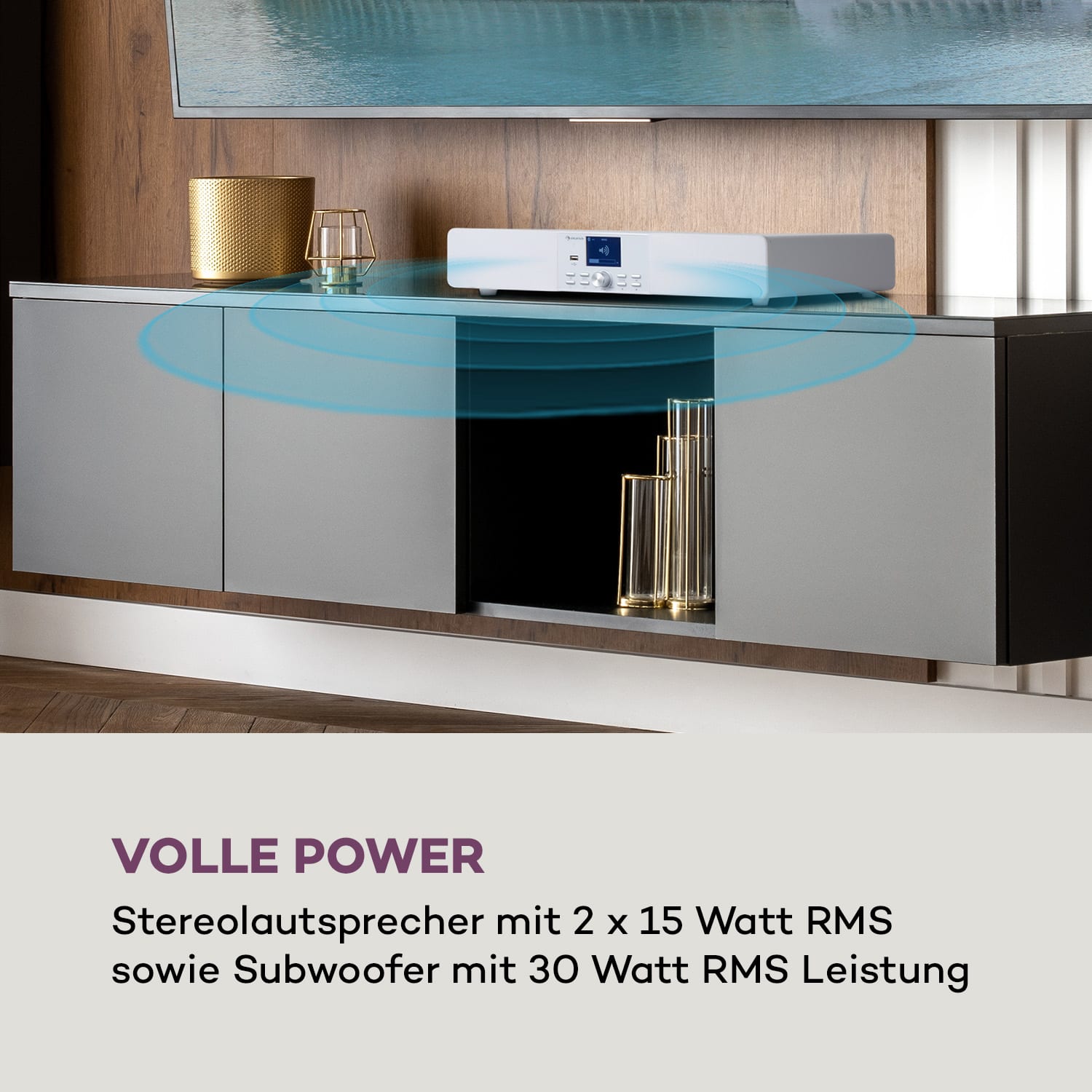 Stealth Base Connect Soundbase Bluetooth Internet/DAB+/FM USB AUX Weiß