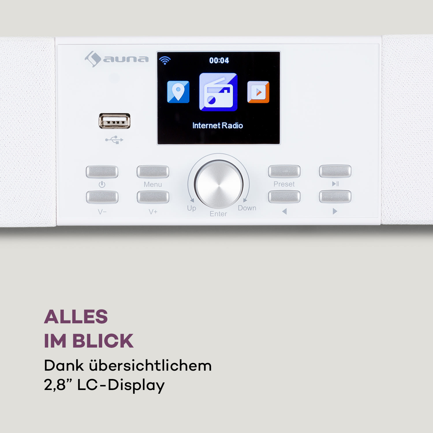 Stealth Base Connect Soundbase Bluetooth Internet/DAB+/FM USB AUX Weiß