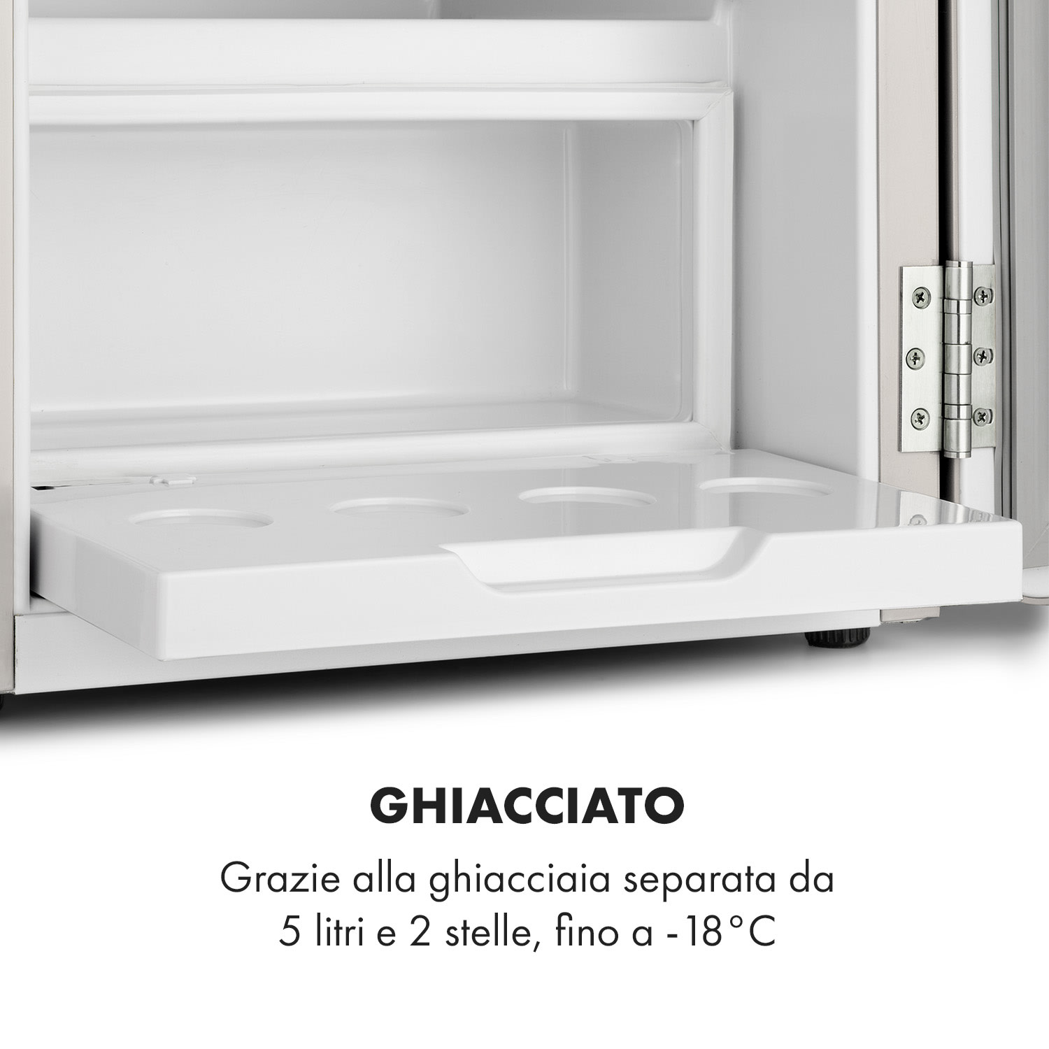 Frigorifero Audrey Mini 2 in 1 CEE F Congelatore LED 37 Ltr | Crema vintage