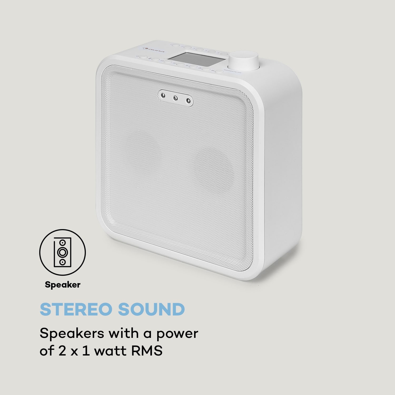 Sound Maître Radio de cocina de montaje bajo mueble Internet/DAB+/FM BT AUX Blanco
