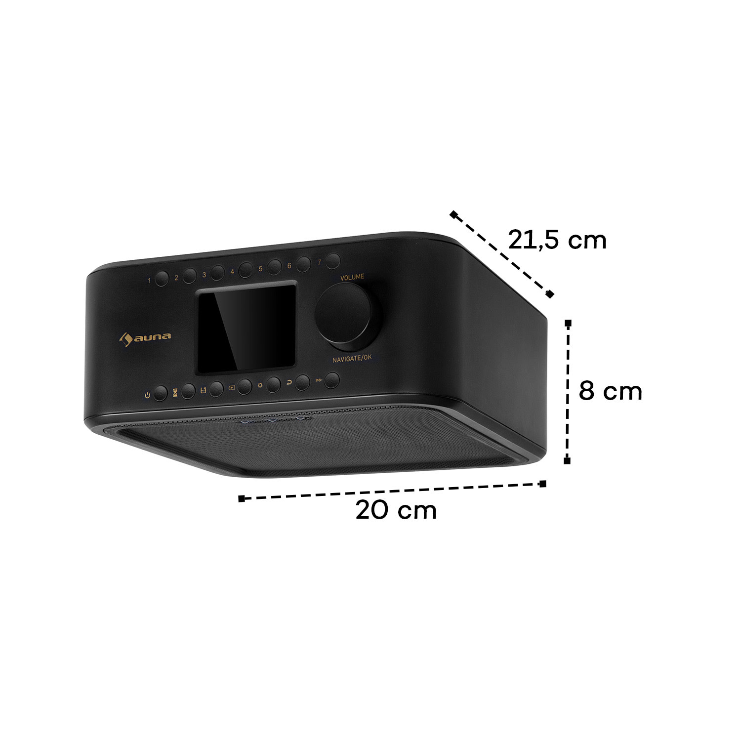 Sound Maître Radio de cocina de montaje bajo mueble Internet/DAB+/FM BT AUX Negro